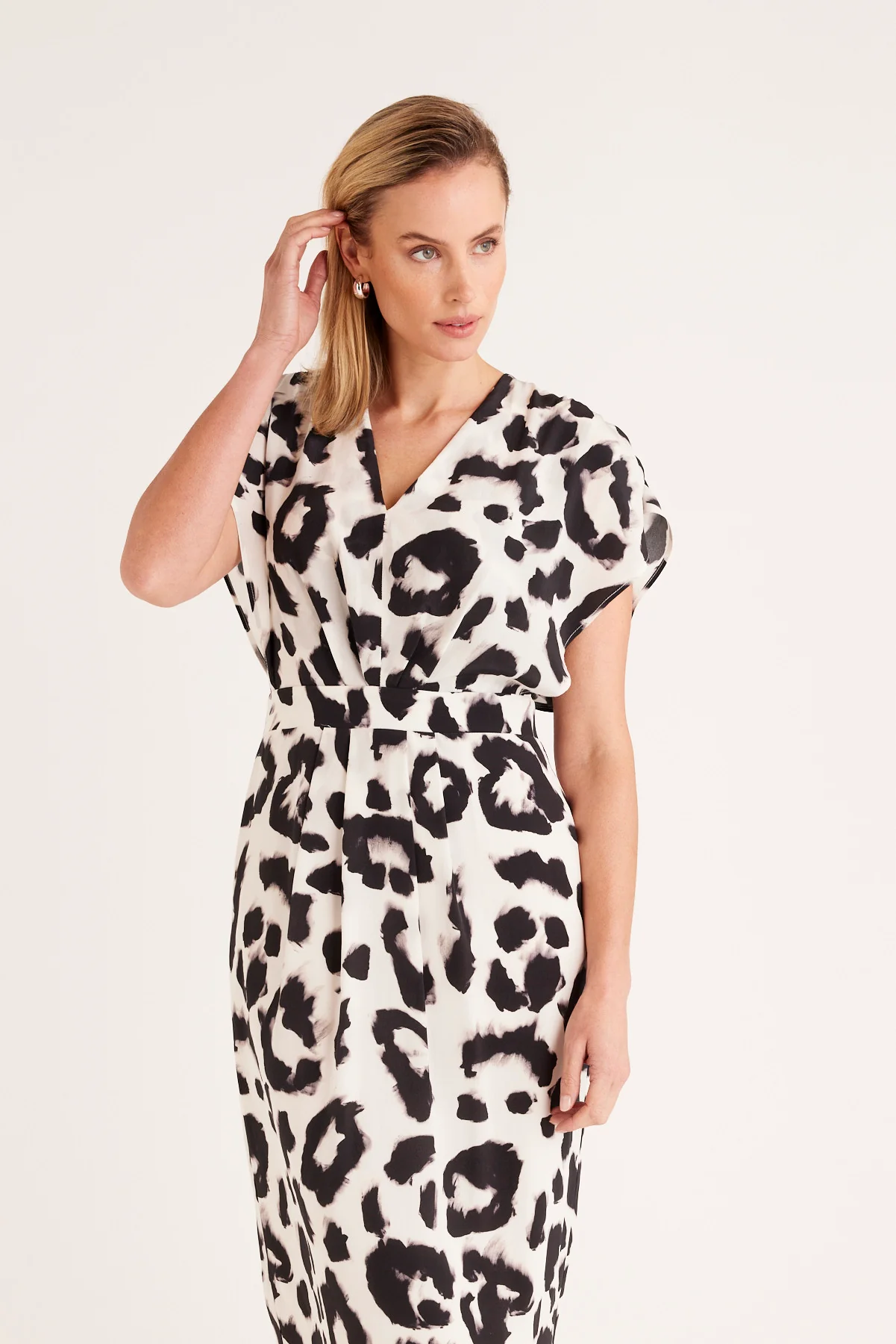 Charlotte Silk Dress - Abstract/Print - Image 3