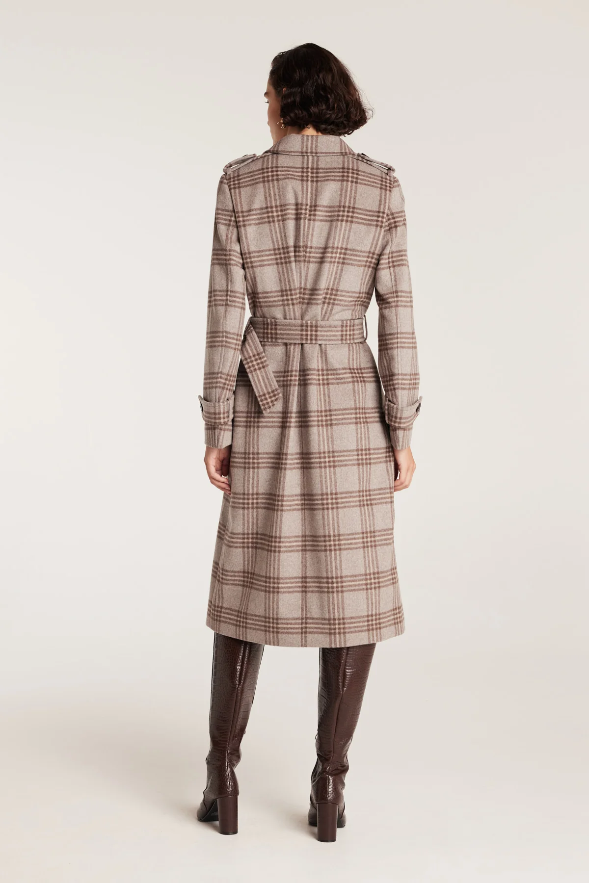 Max Wool Trench - Check - Image 5