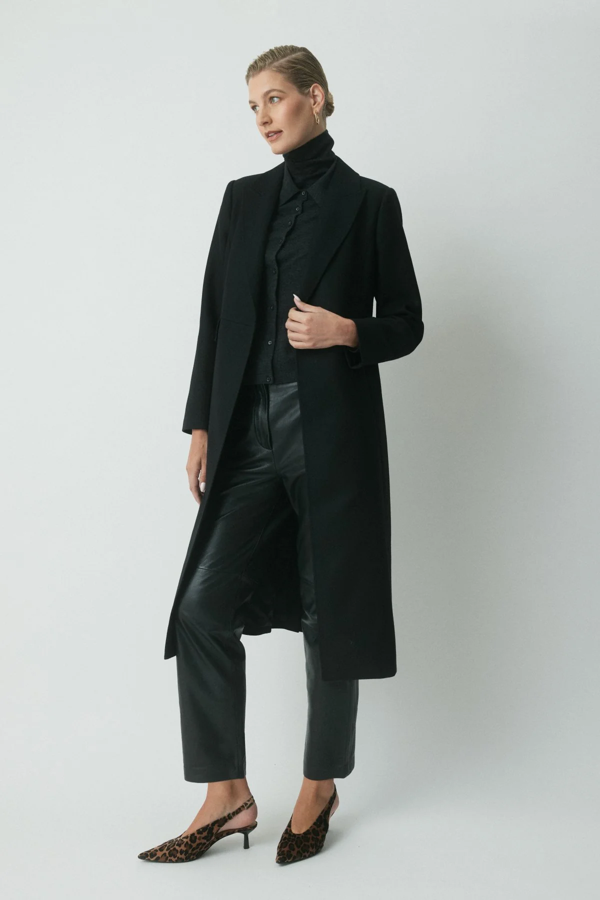 Chelsea Tailored Coat - Black - Image 3
