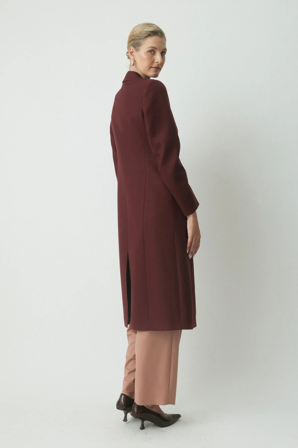 Chelsea Tailored Coat - Bordeaux - Image 3