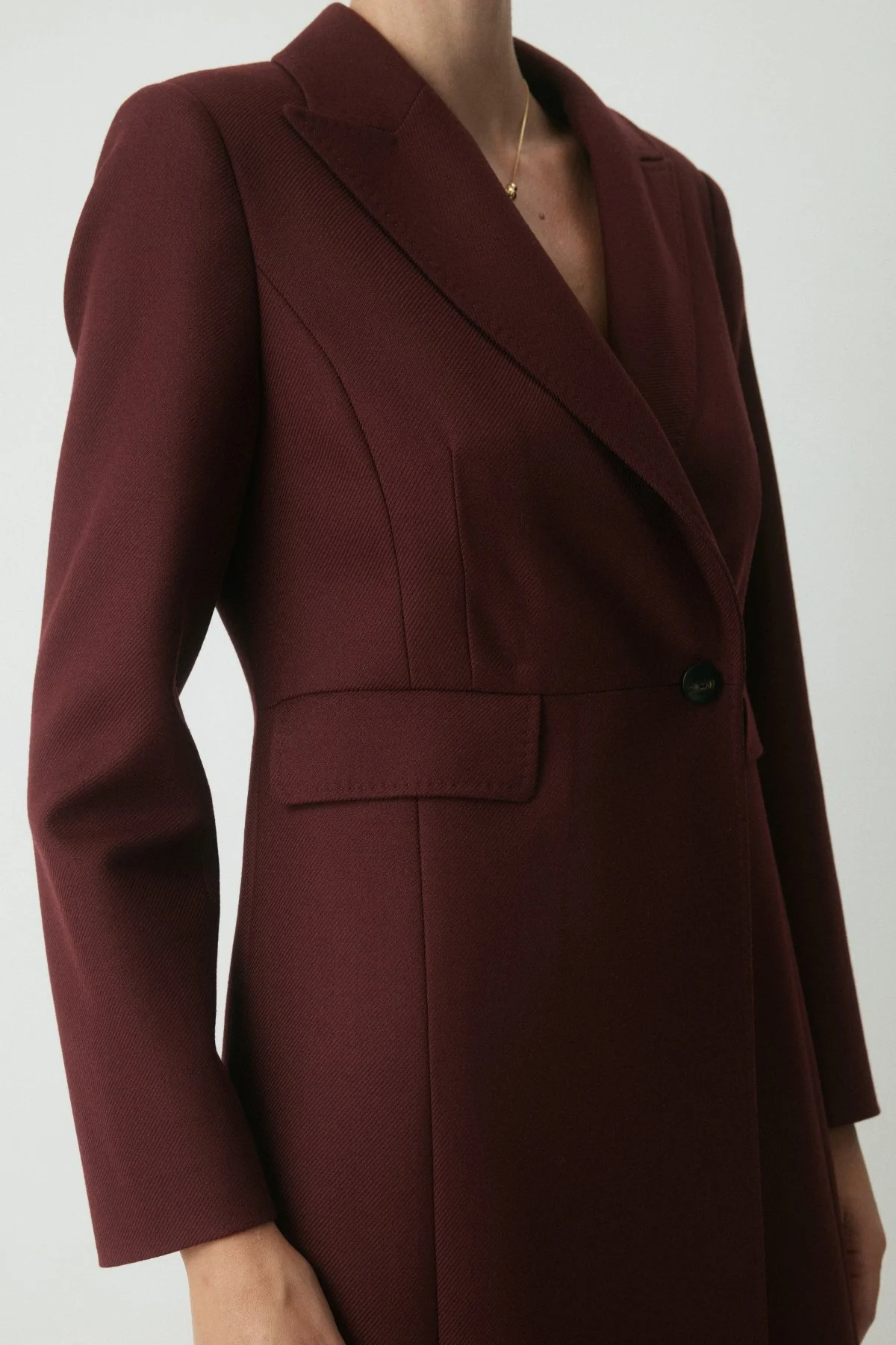 Chelsea Tailored Coat - Bordeaux - Image 5