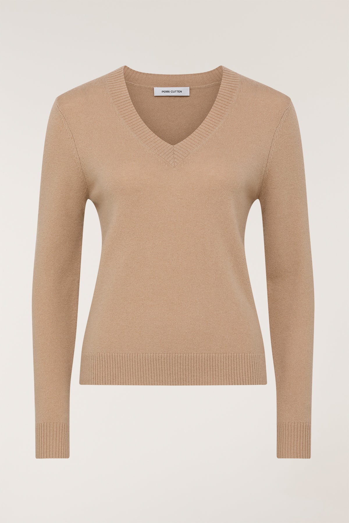 Cashwool V Neck Jumper - Chestnut - Image 4
