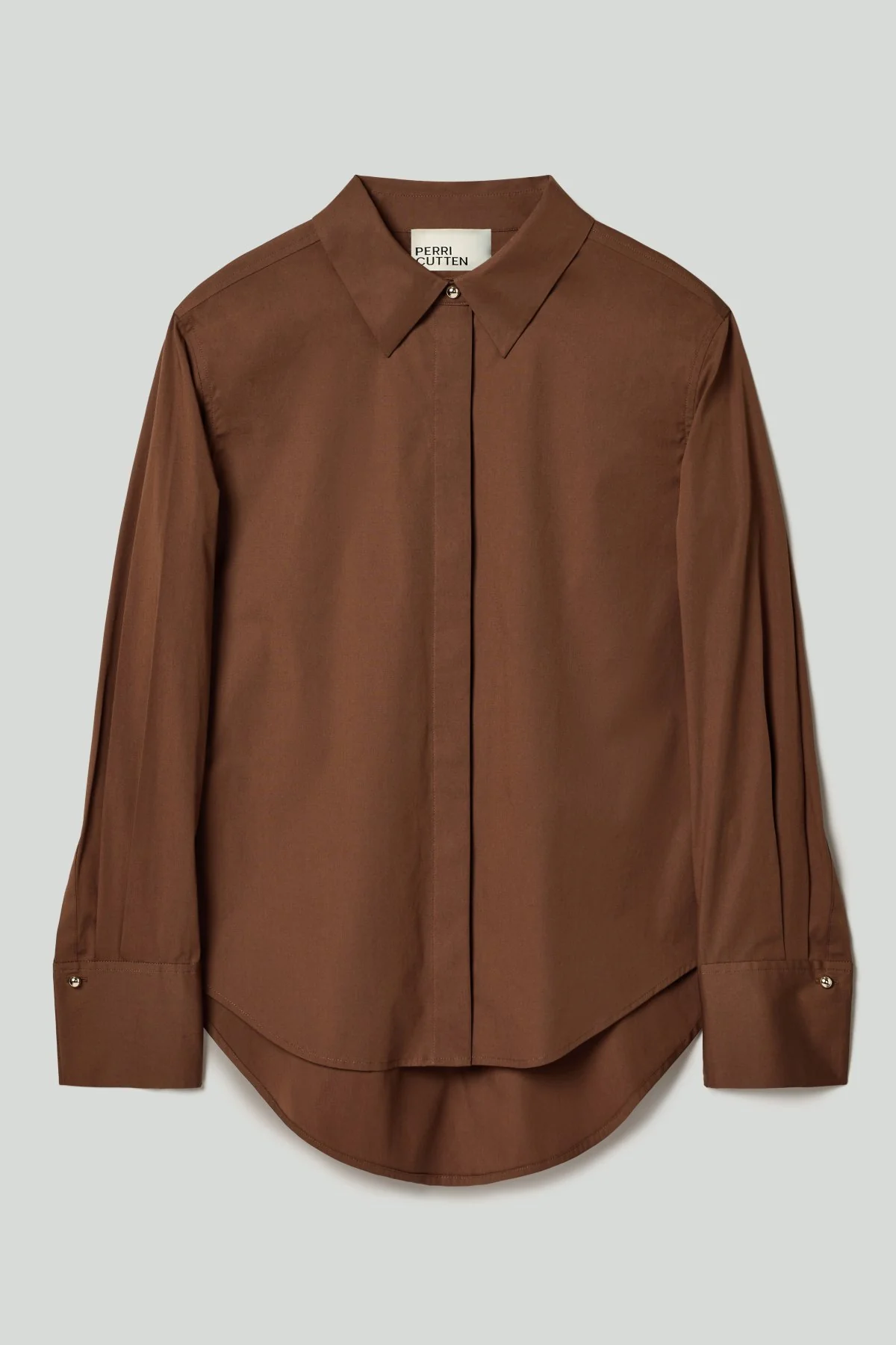 Classic Cotton Shirt - Cognac - Image 6