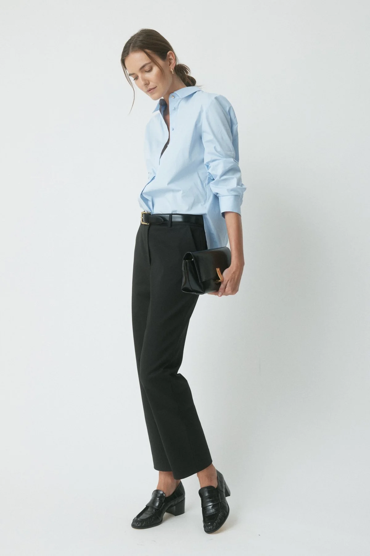 Classic Cotton Shirt - Soft Blue - Image 3