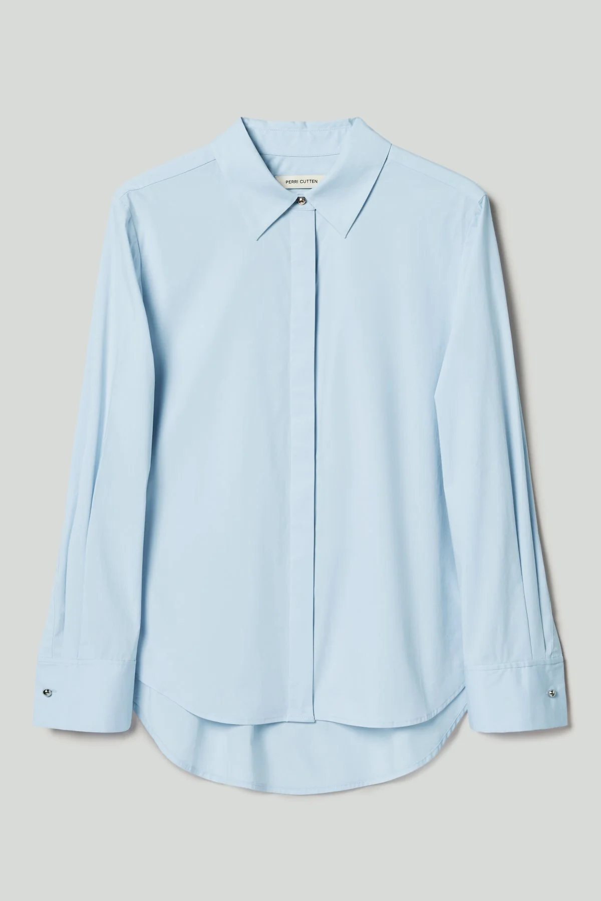 Classic Cotton Shirt - Soft Blue - Image 6