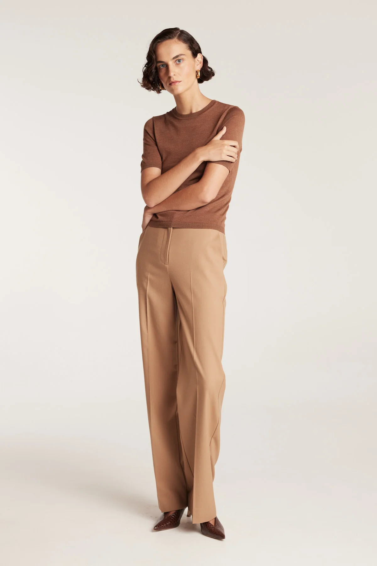 Clemence Wool Pant - Tan