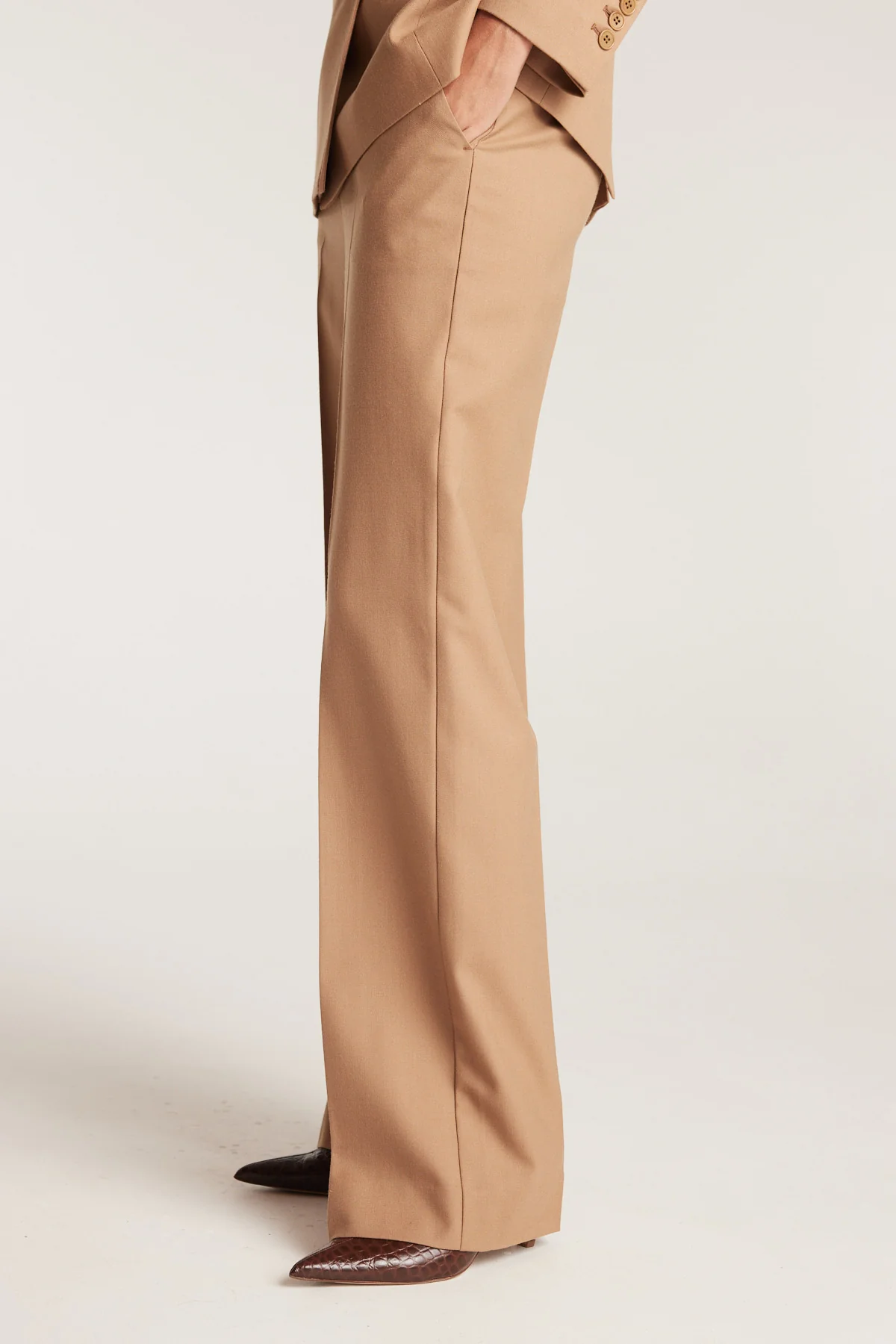 Clemence Wool Pant - Tan - Image 7