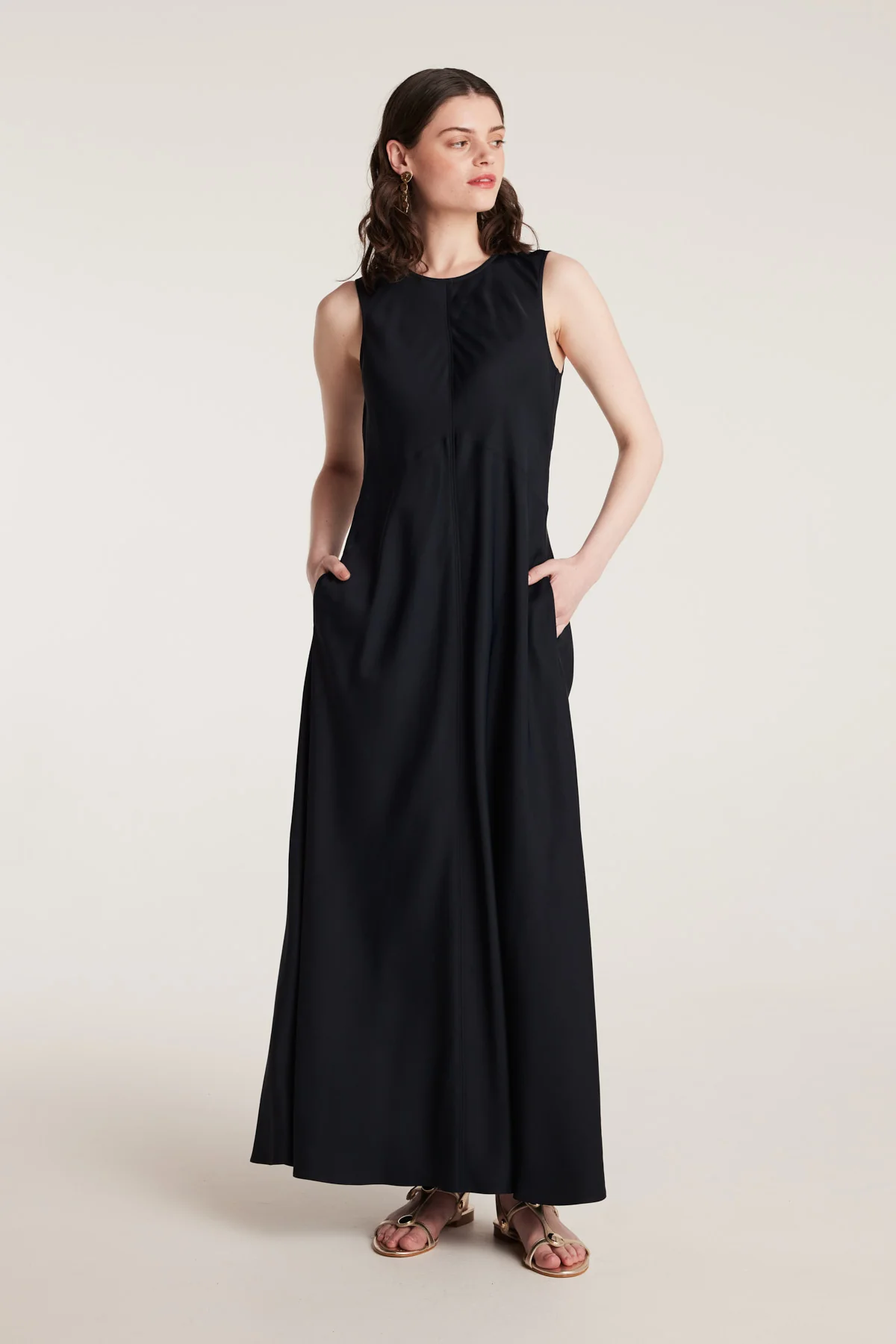 Column Dress - Navy