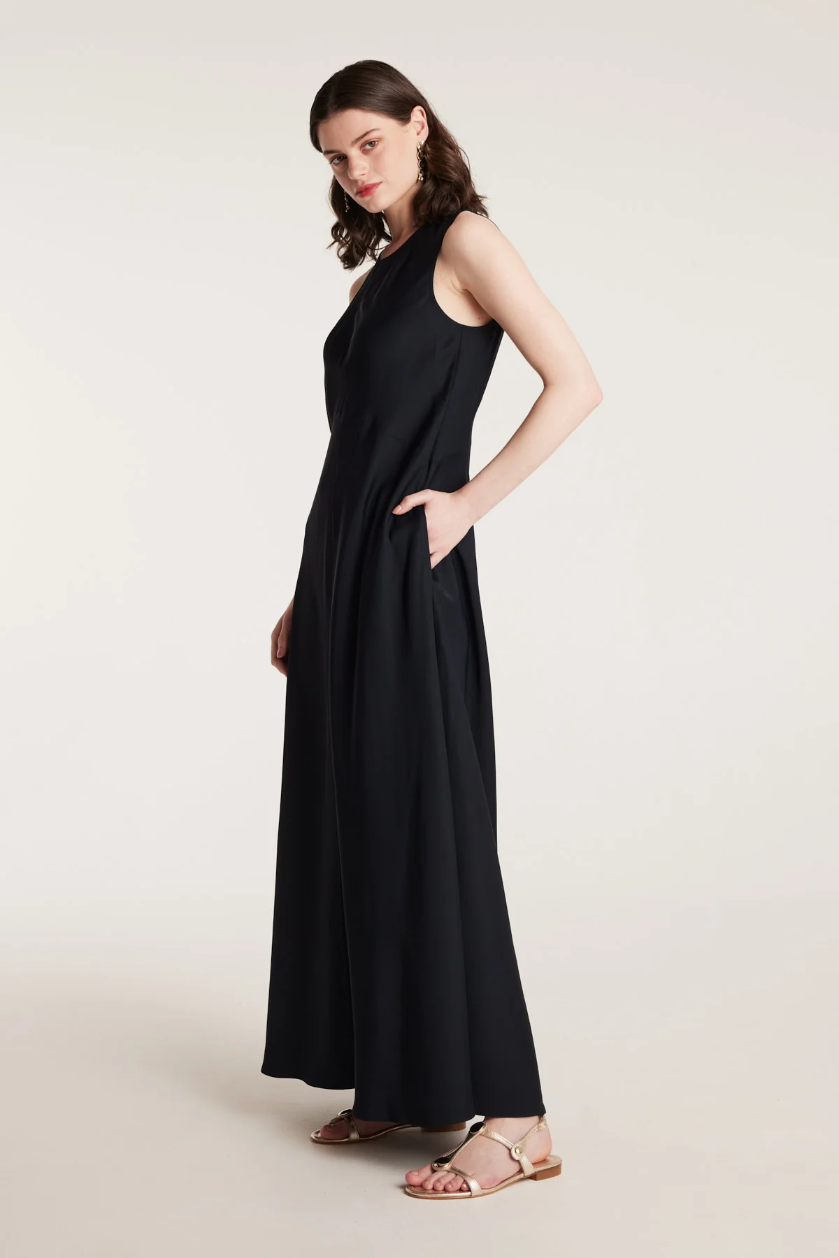 Column Dress - Navy - Image 4
