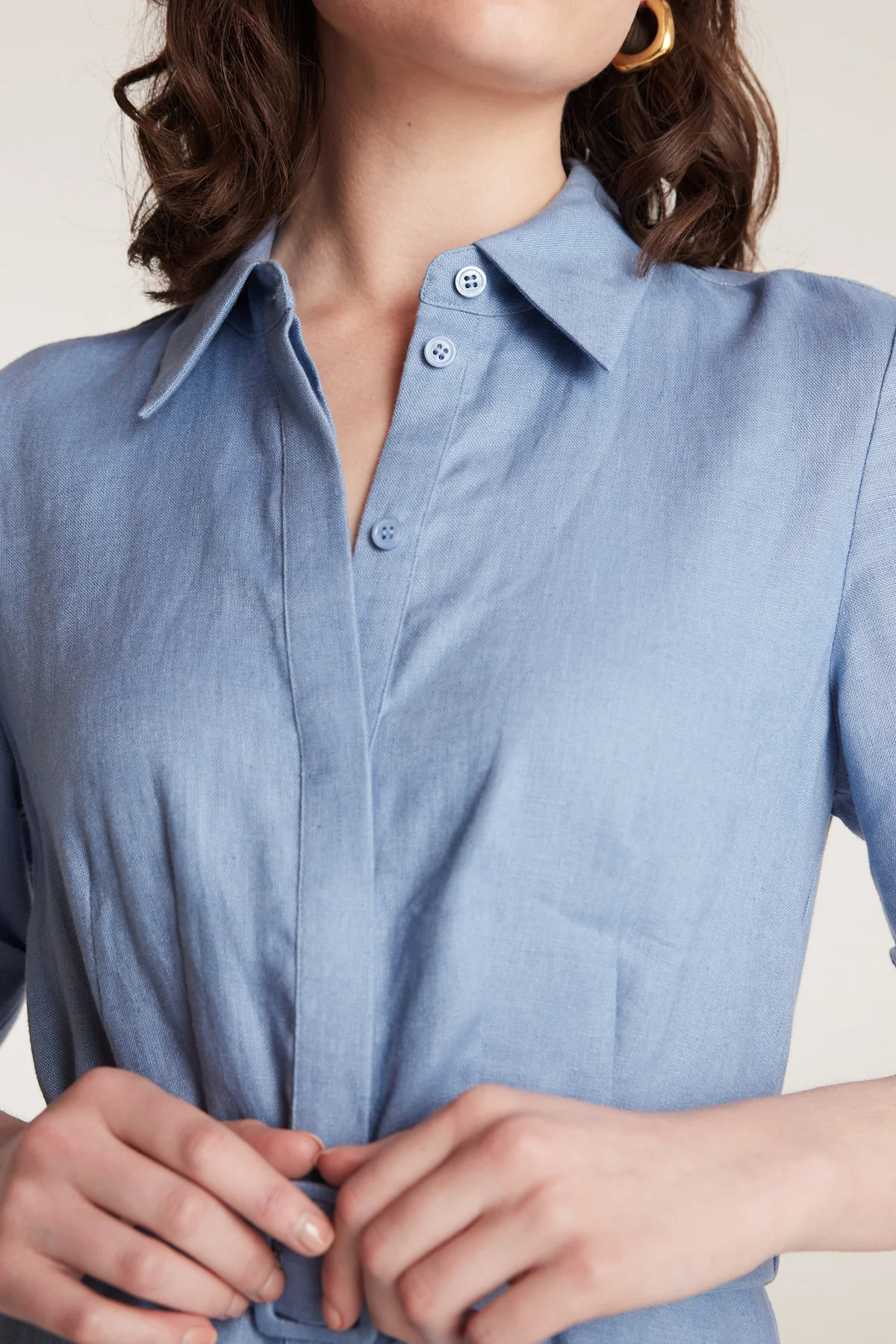 Lucinda Shirtmaker Dress - Cornflower - Image 2