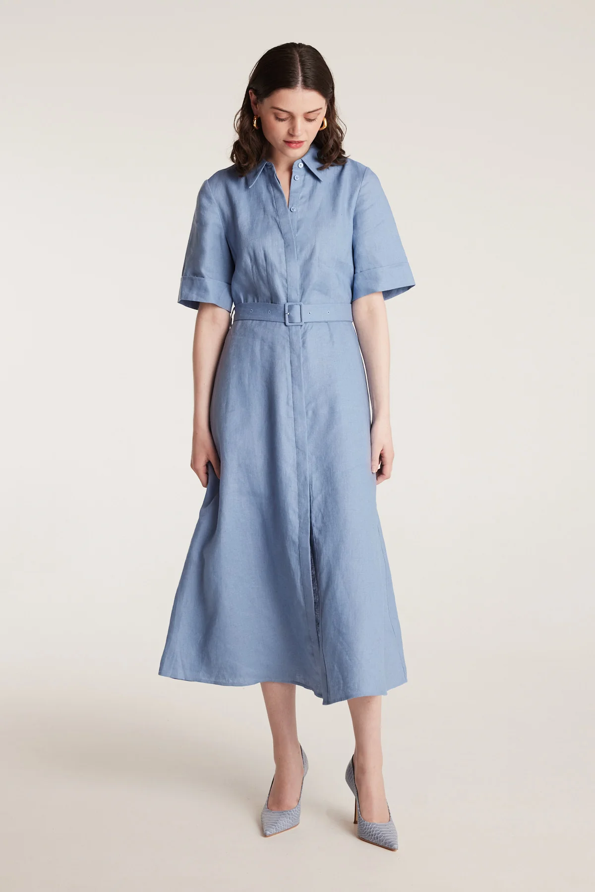Lucinda Shirtmaker Dress - Cornflower - Image 8