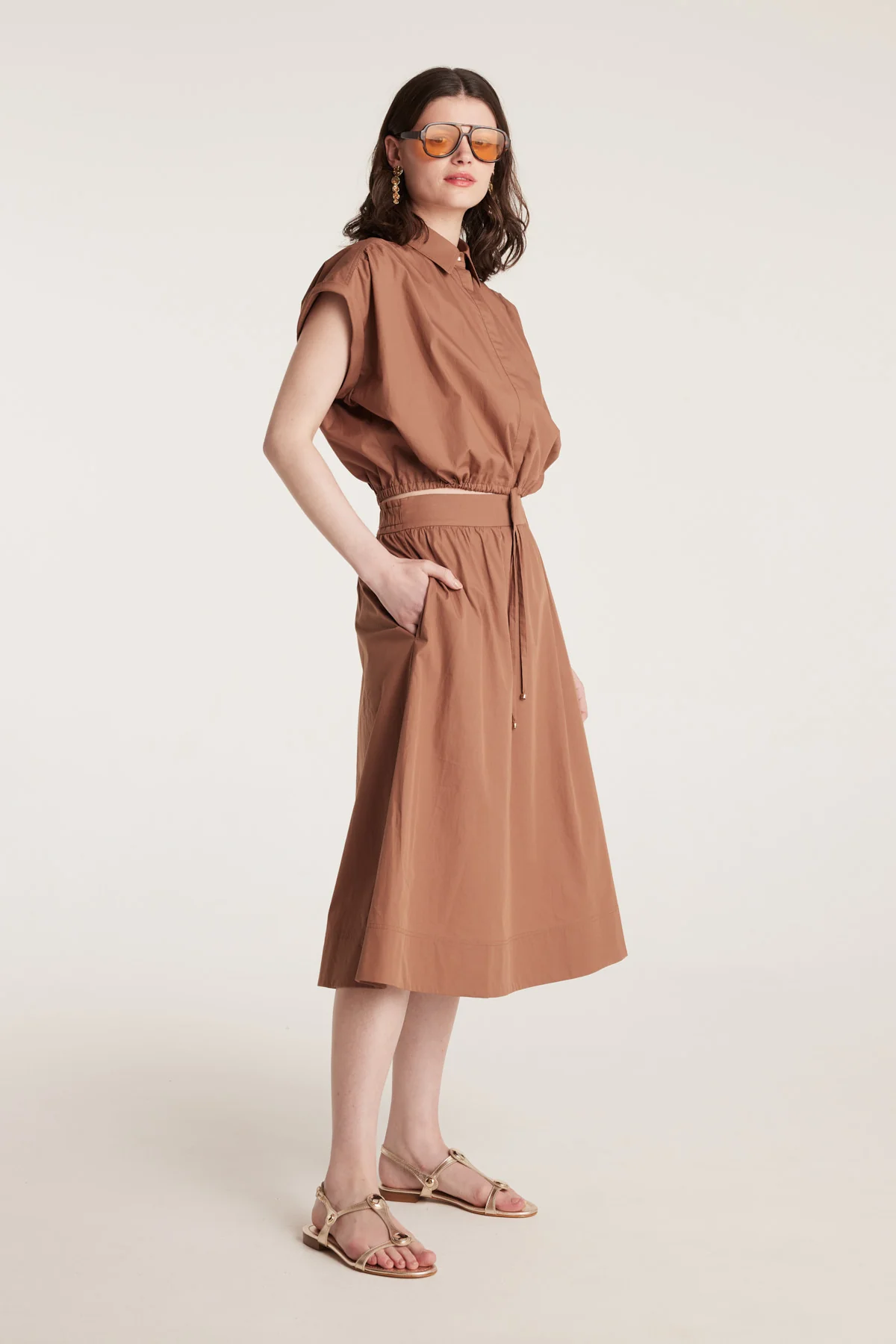 Cotton Skirt - Mocha - Image 3