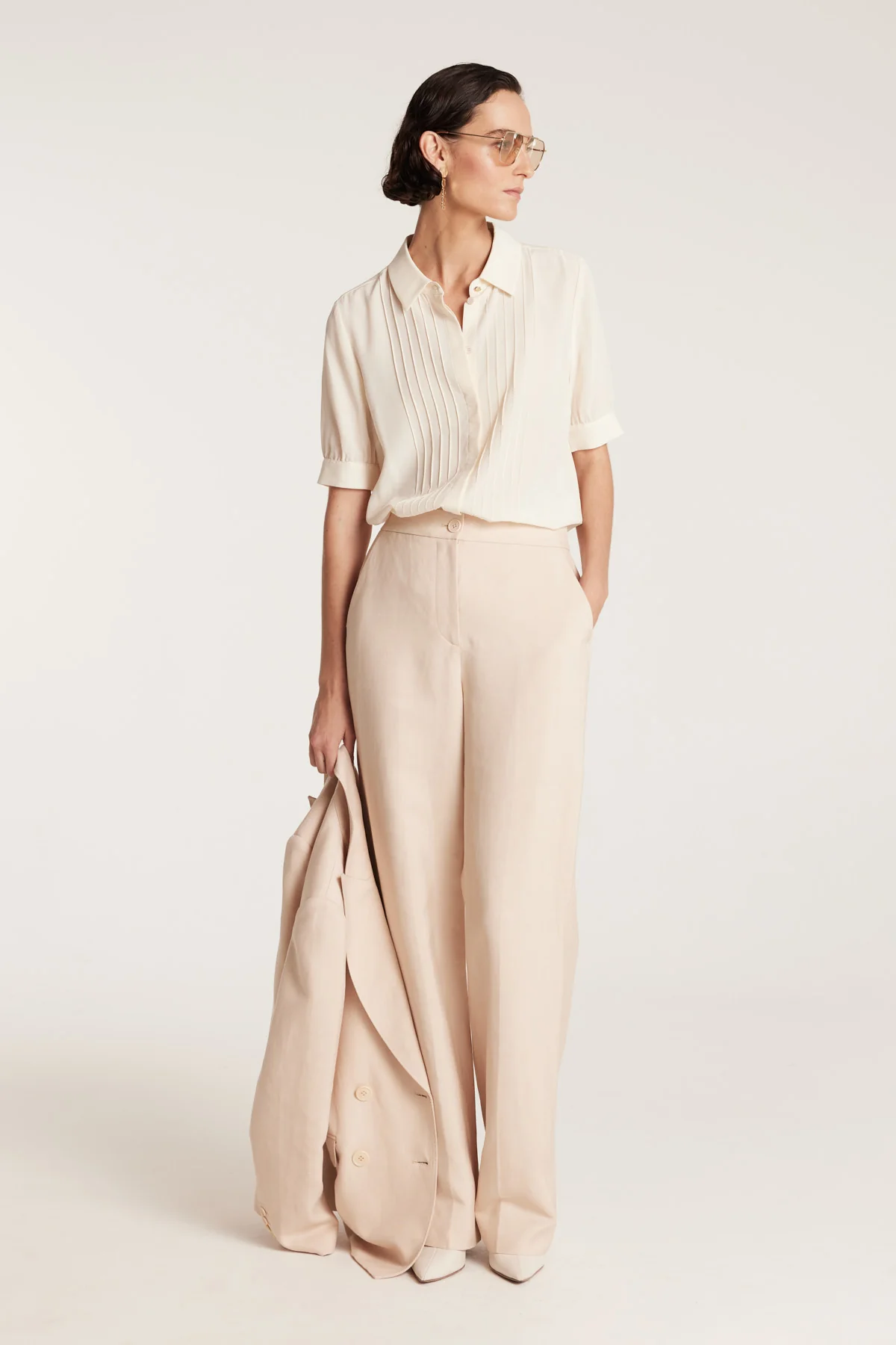Silk Ss Shirt - Cream