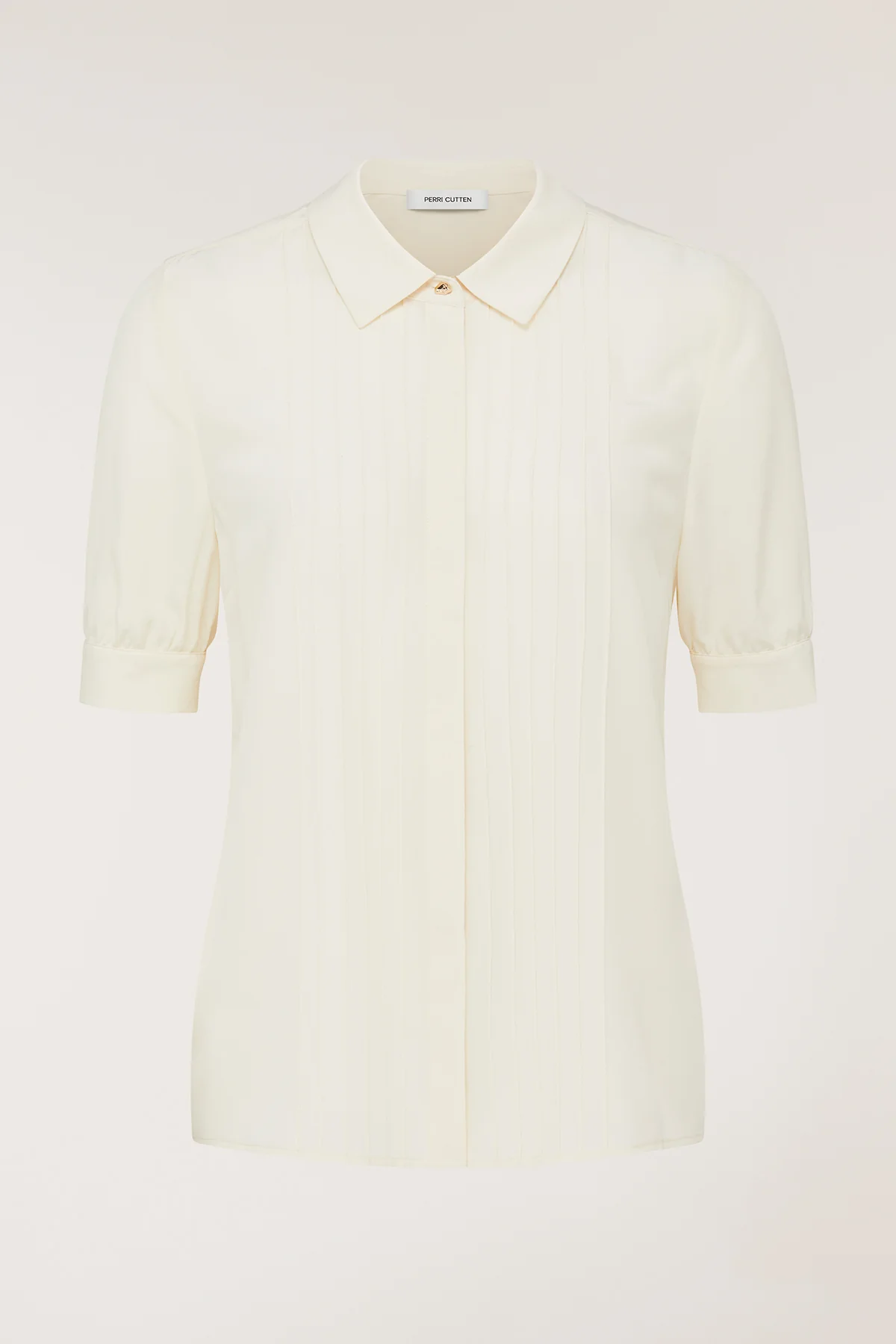 Silk Ss Shirt - Cream - Image 6
