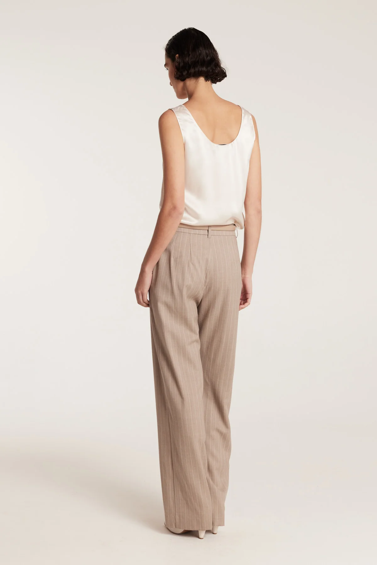 Silk Bias Singlet - Cream - Image 4
