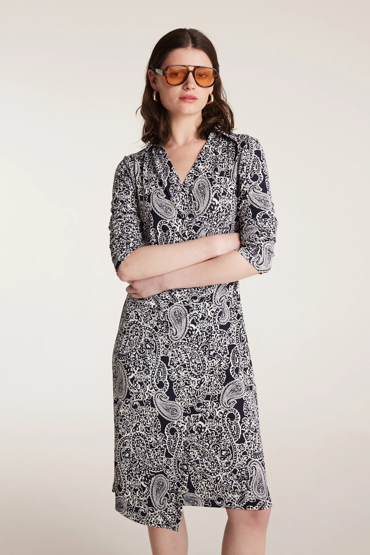 Dana Dress - Navy/White - Image 3
