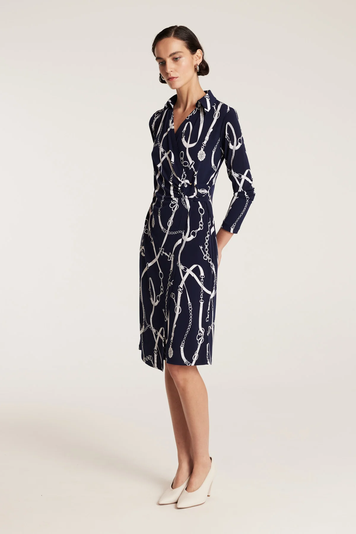 Dana Dress - Navy/White - Image 3