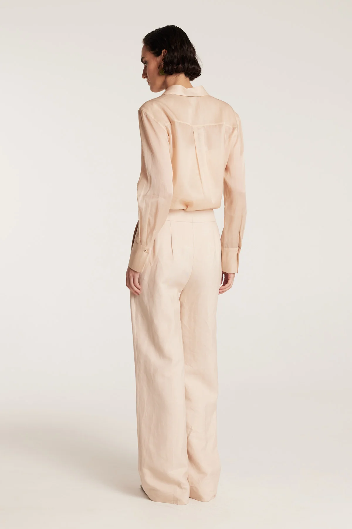 Silk Organza Shirt - Dark Gold - Image 4