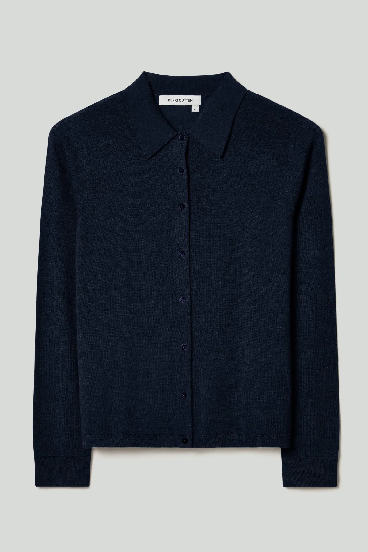 Devon Merino Knit Shirt - Navy - Image 6