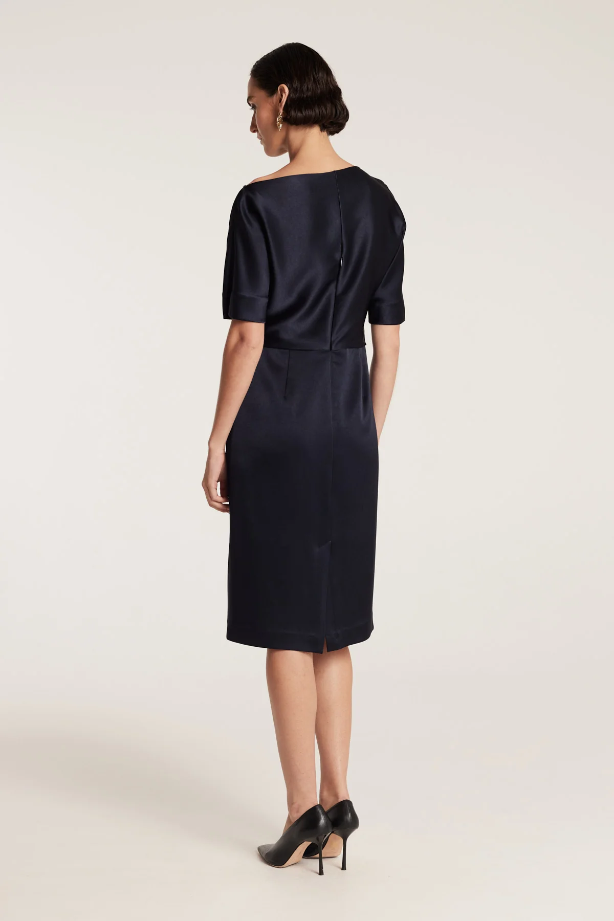 Drape Dress - Navy - Image 4