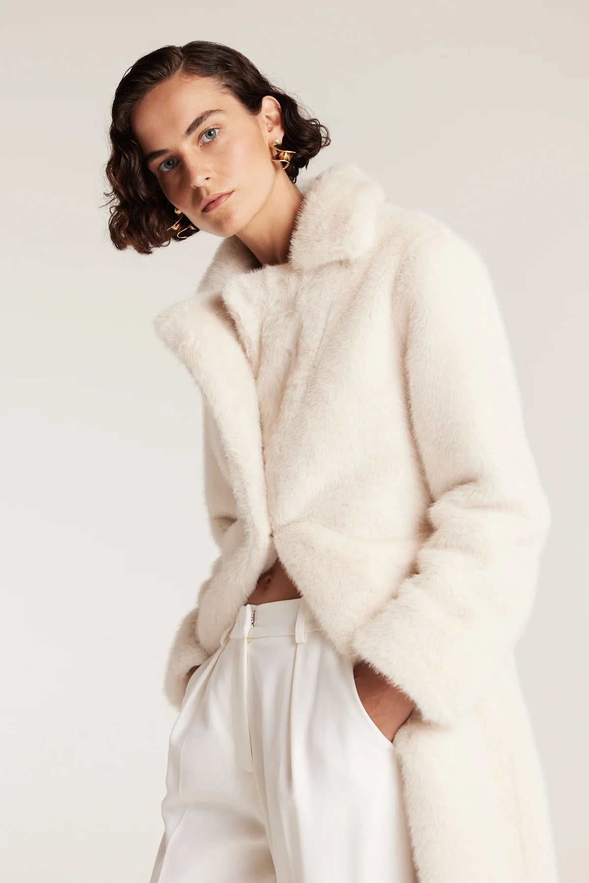 The Shag Coat - Ecru - Image 2