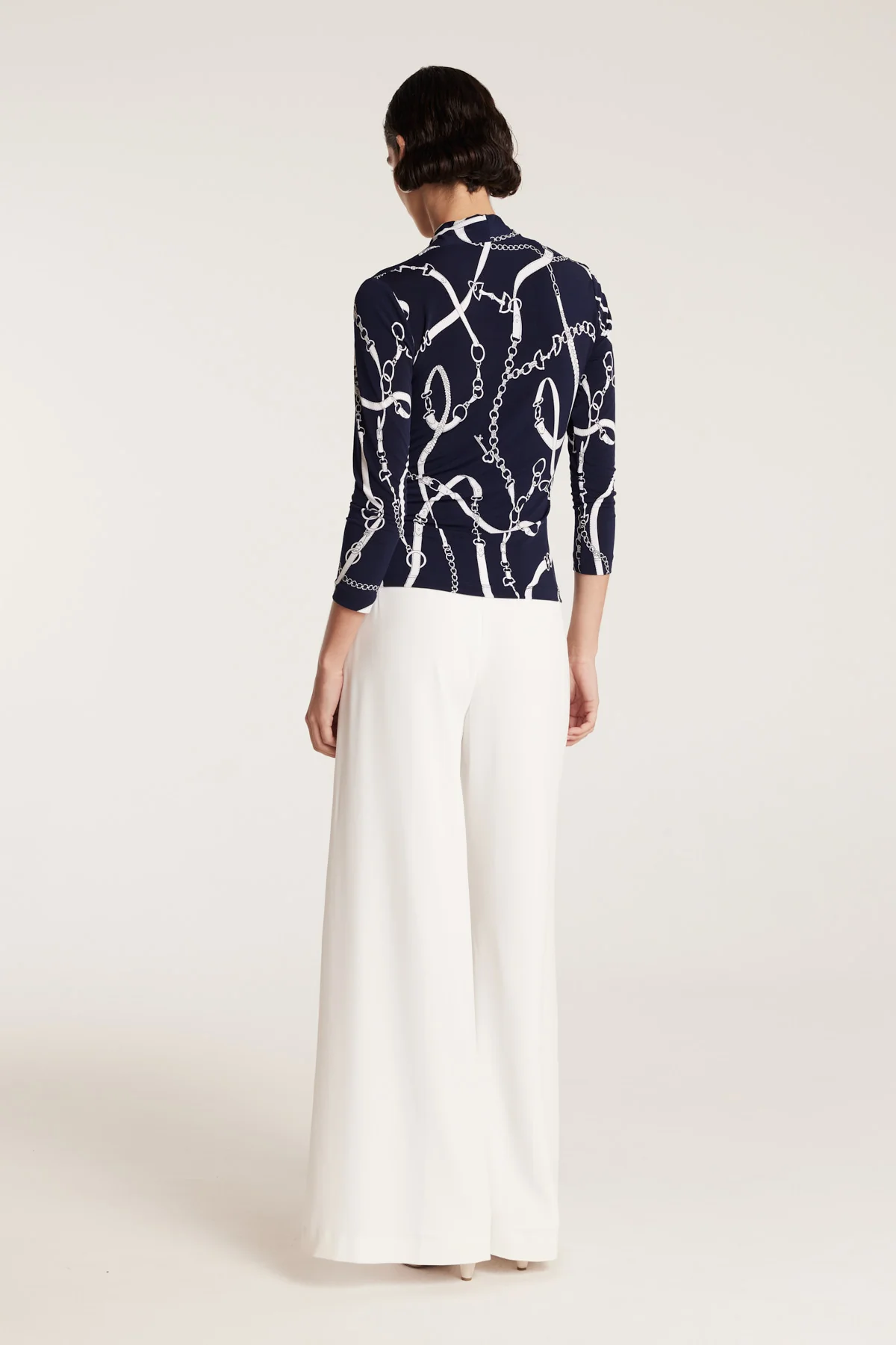 Edith Top - Navy/White - Image 4