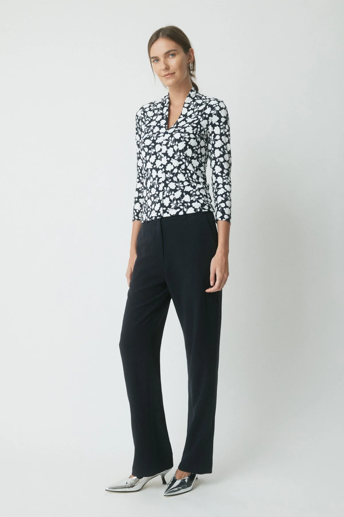 Edith Top - Navy/White - Image 3