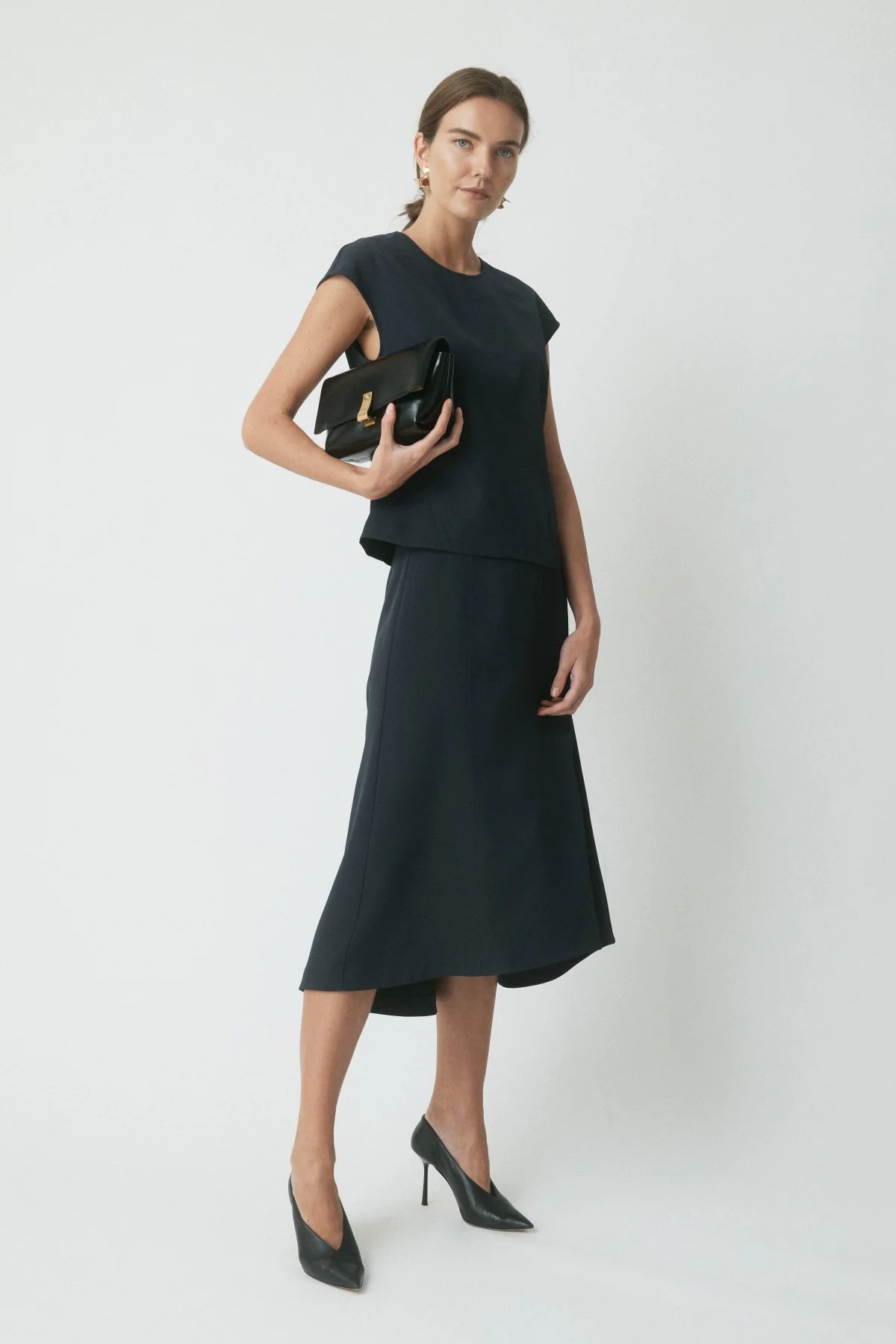 Ellie Drape Skirt - Midnight - Image 3
