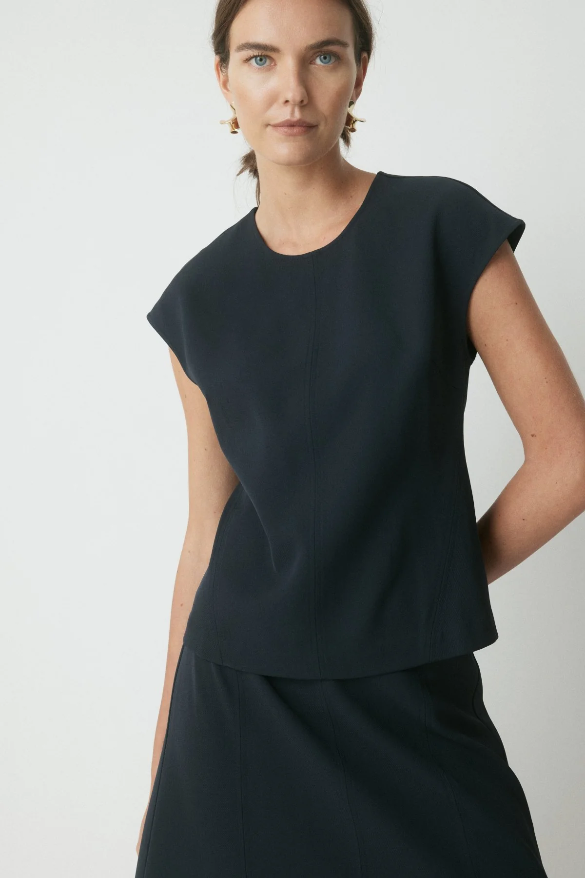 Ellie Structured Top - Midnight - Image 2