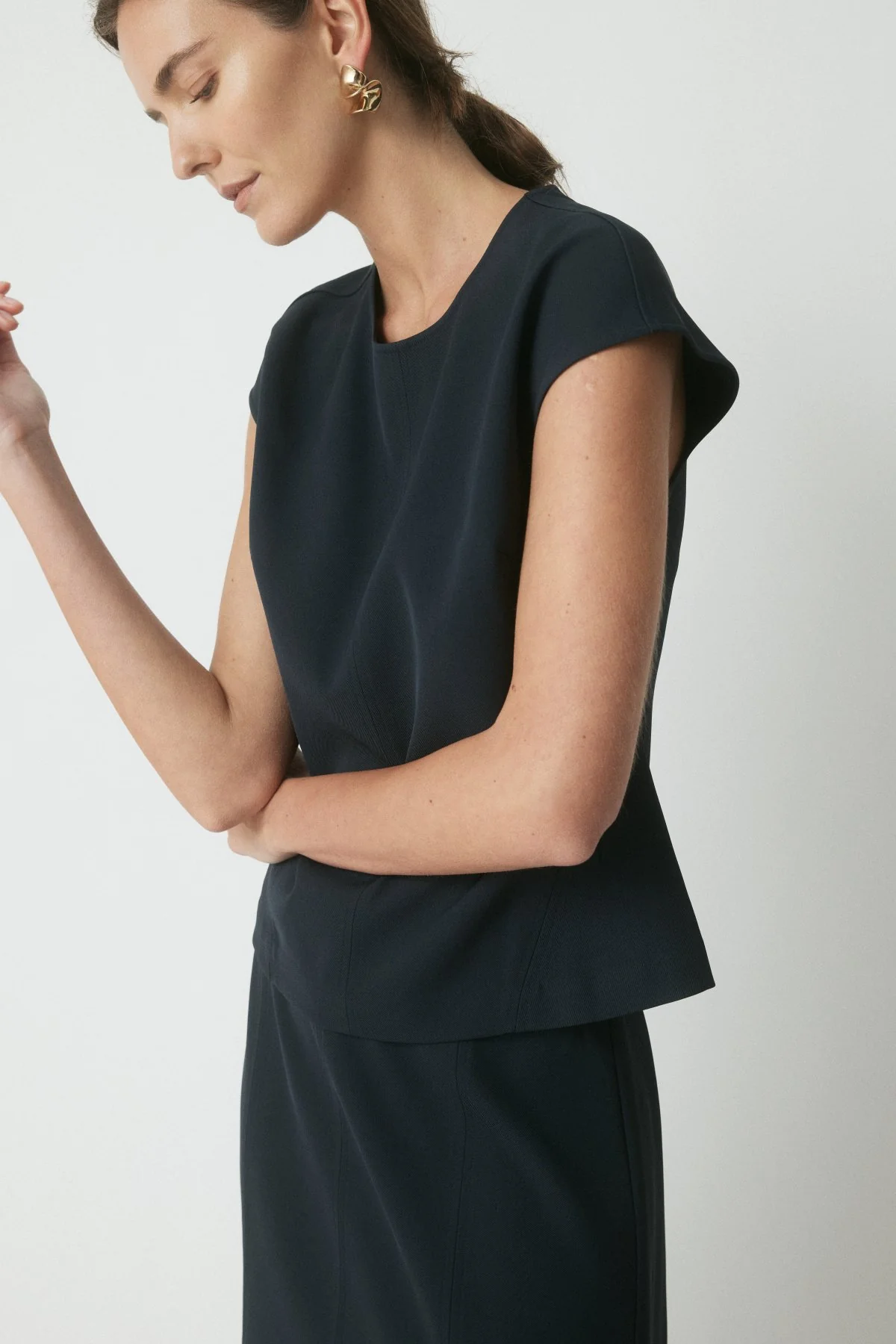 Ellie Structured Top - Midnight - Image 5