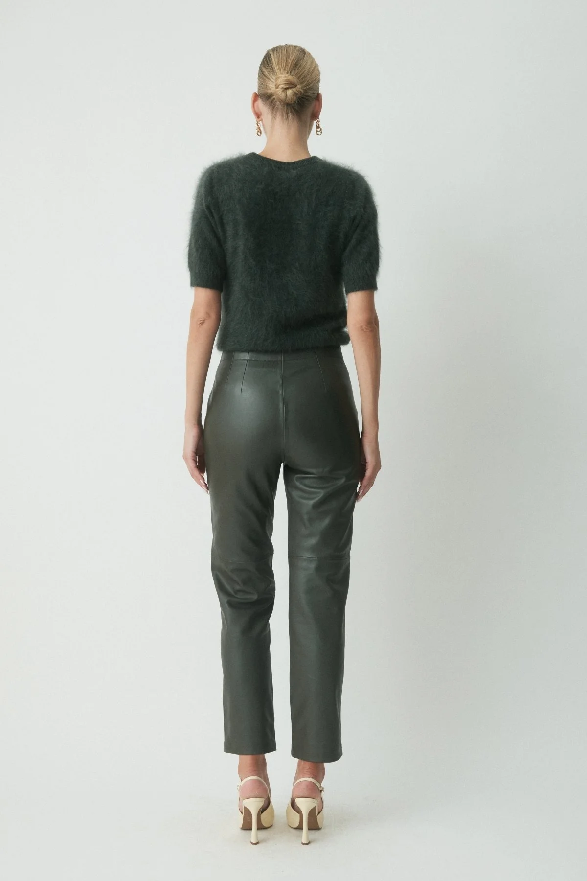 Ellis Cashmere Top - Dark Olive - Image 4