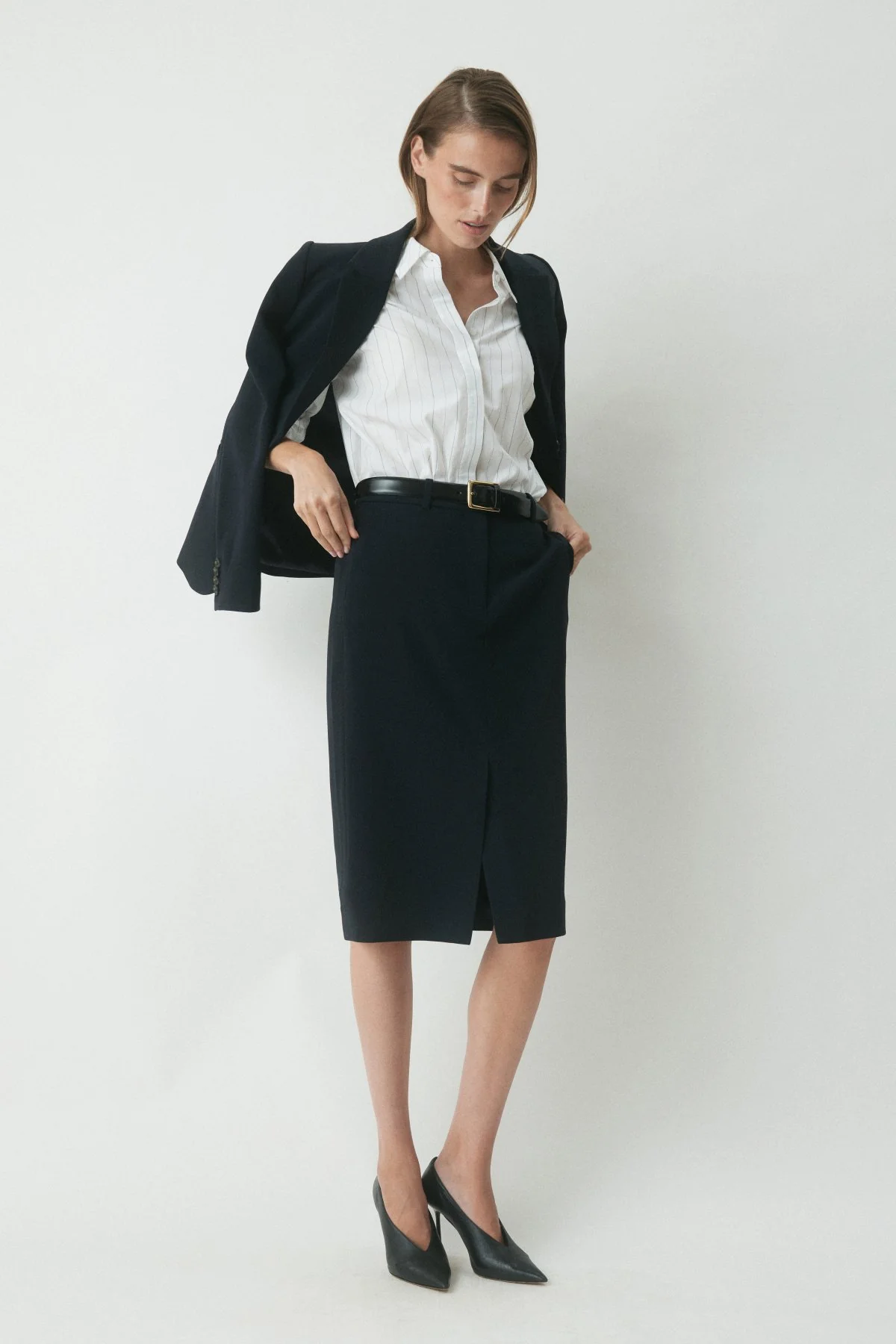 Ellison Skirt - Navy - Image 5