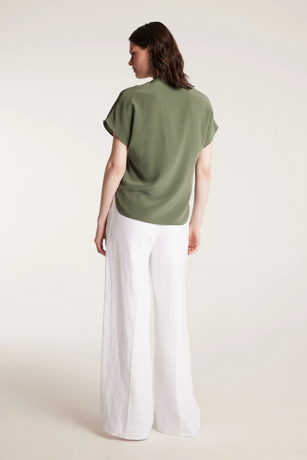 Elly Silk Top - Leaf Green - Image 4