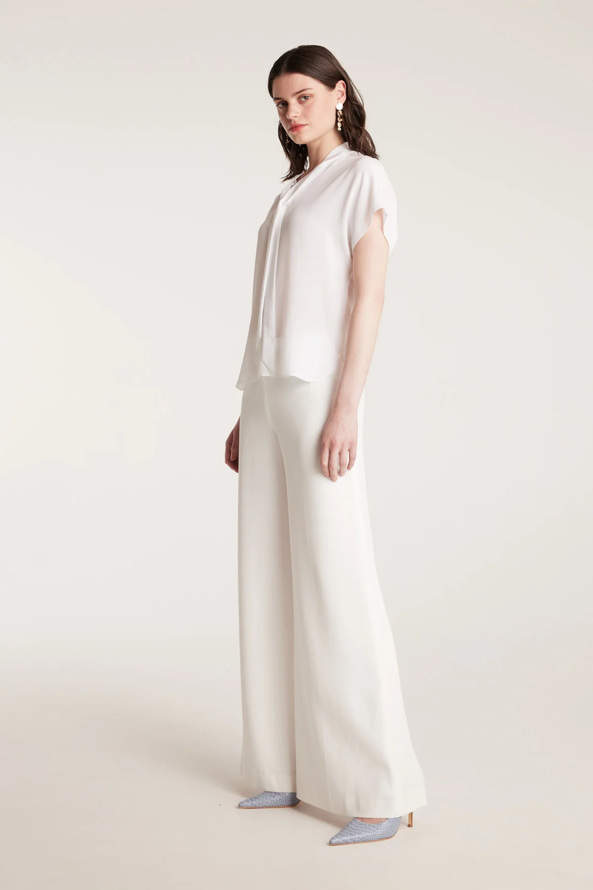 Elly Silk Top - White - Image 3