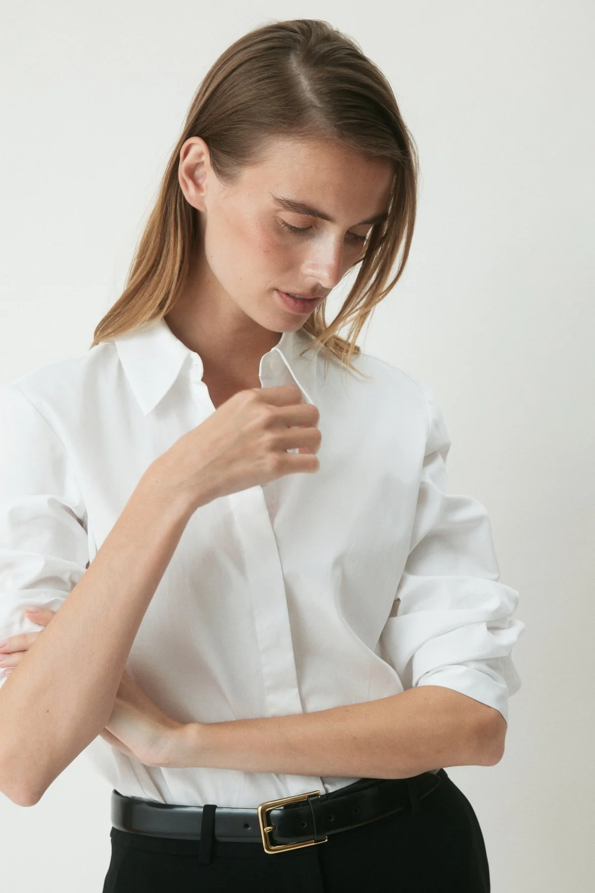 Emmery Cotton Shirt - White - Image 5