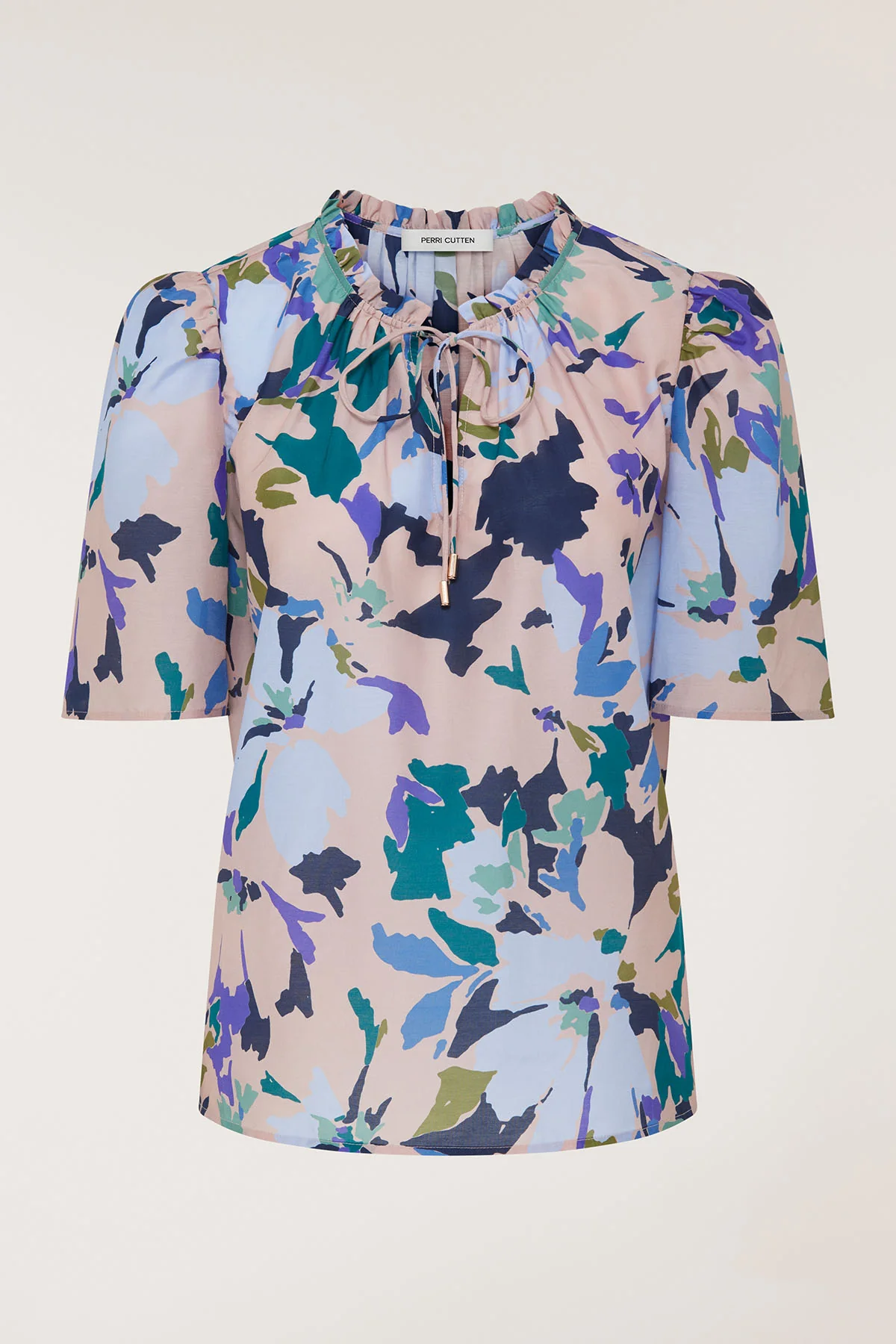 Fleur Silk Top - Pink/Print - Image 6