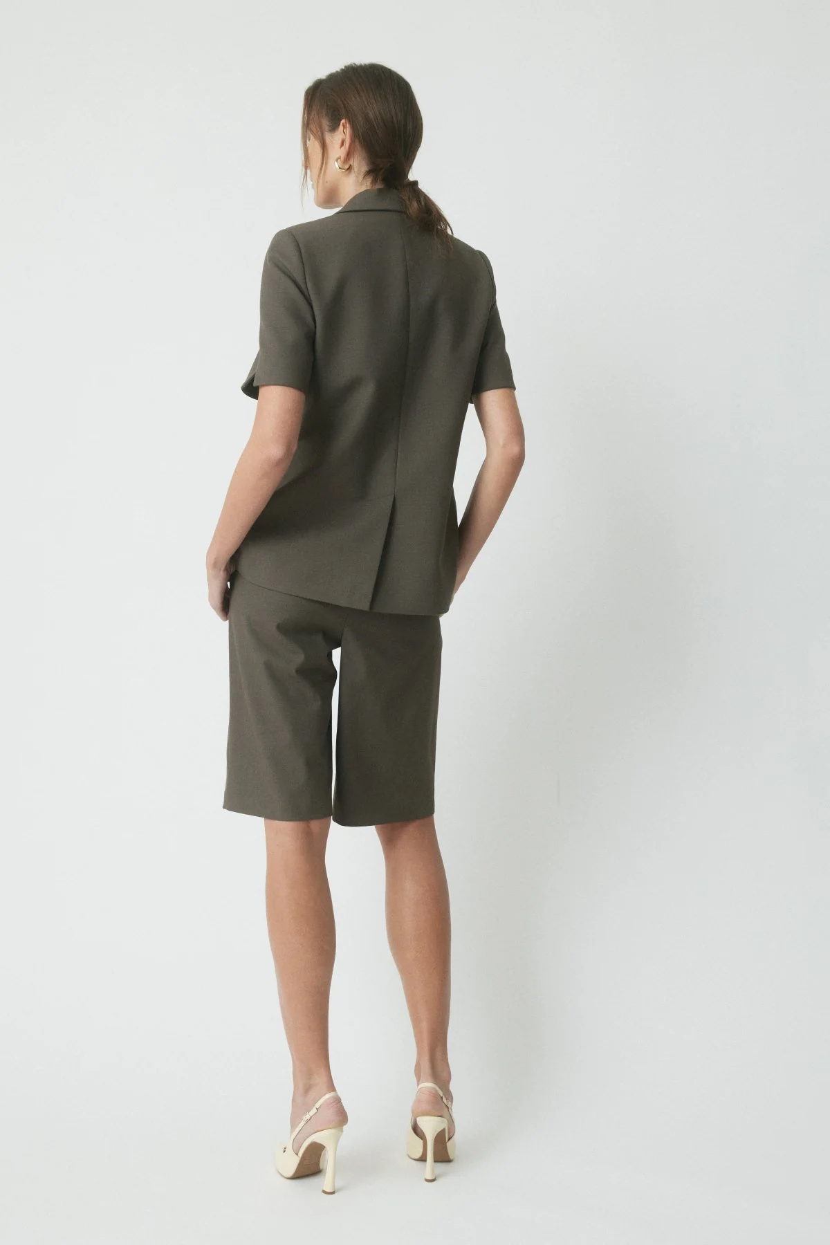 Freja Belted Jacket - Mushroom - Image 4
