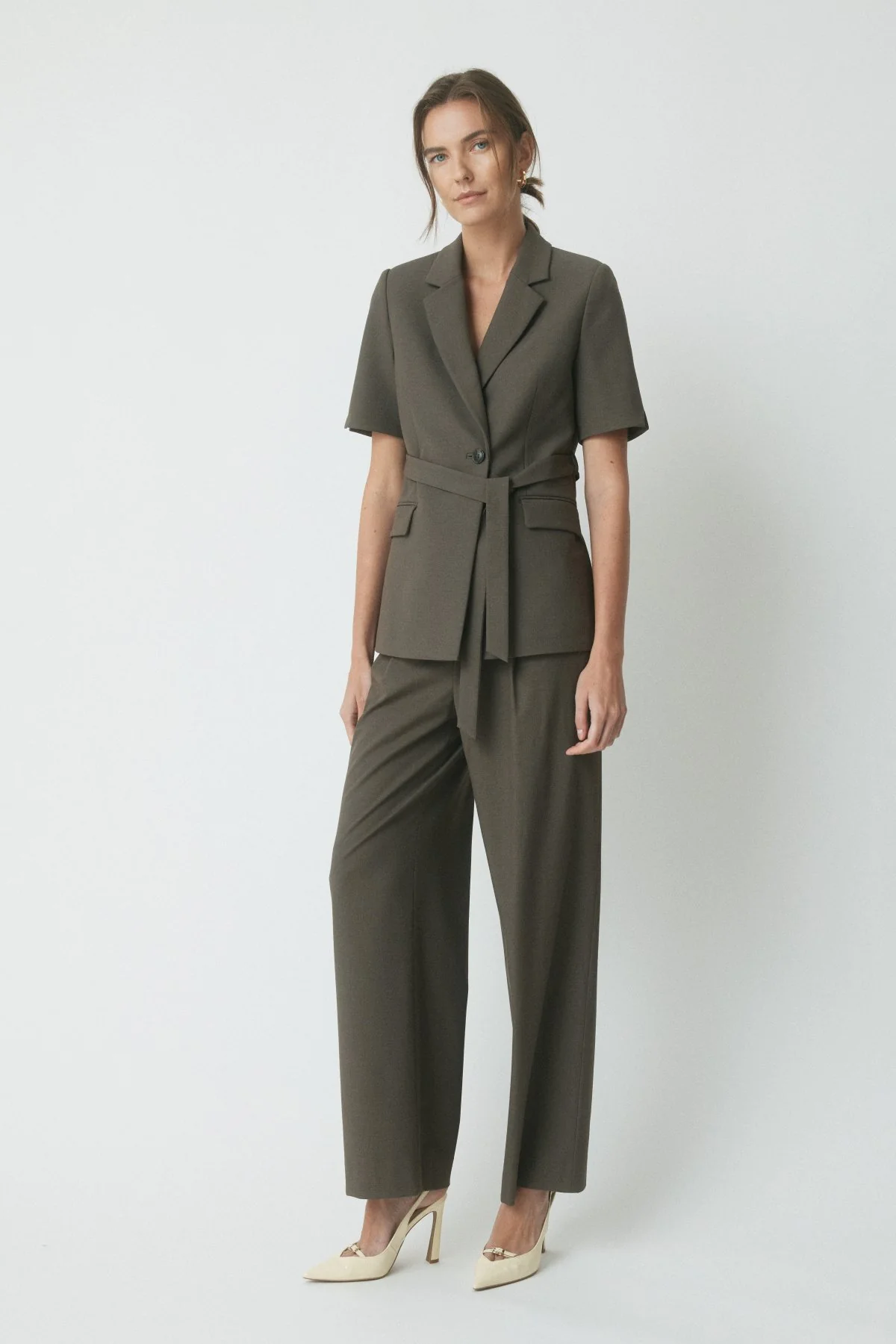Freja Tailored Pant - Mushroom - Image 3