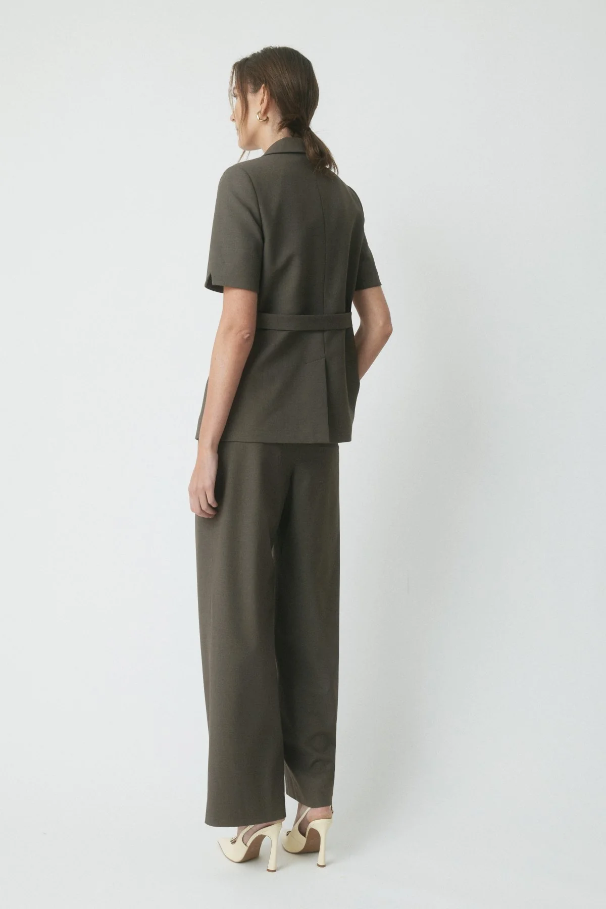 Freja Tailored Pant - Mushroom - Image 4