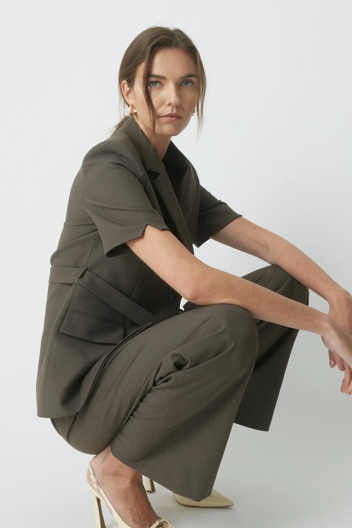 Freja Tailored Pant - Mushroom - Image 5