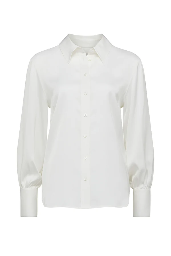 Frida Silk Shirt - Natural - Image 3