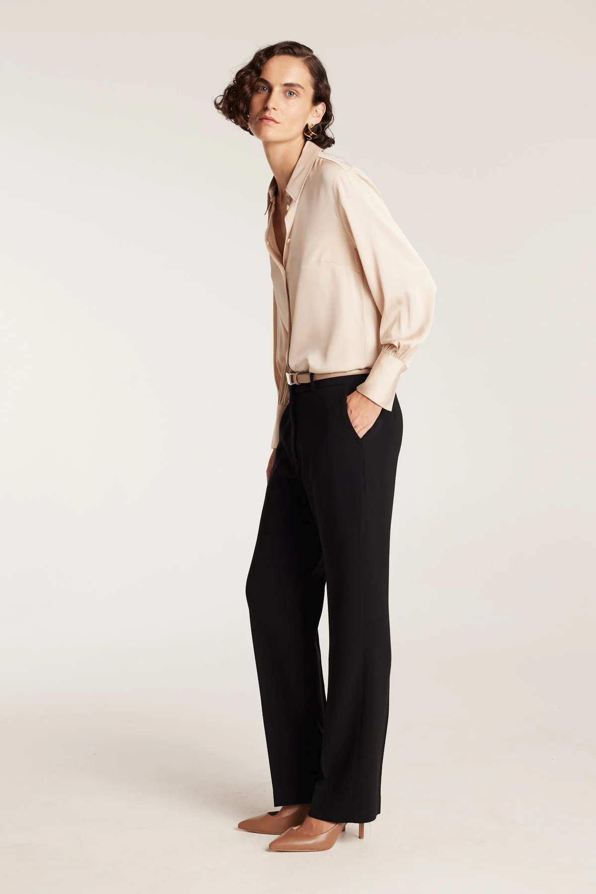 Frida Silk Shirt - Gold - Image 3