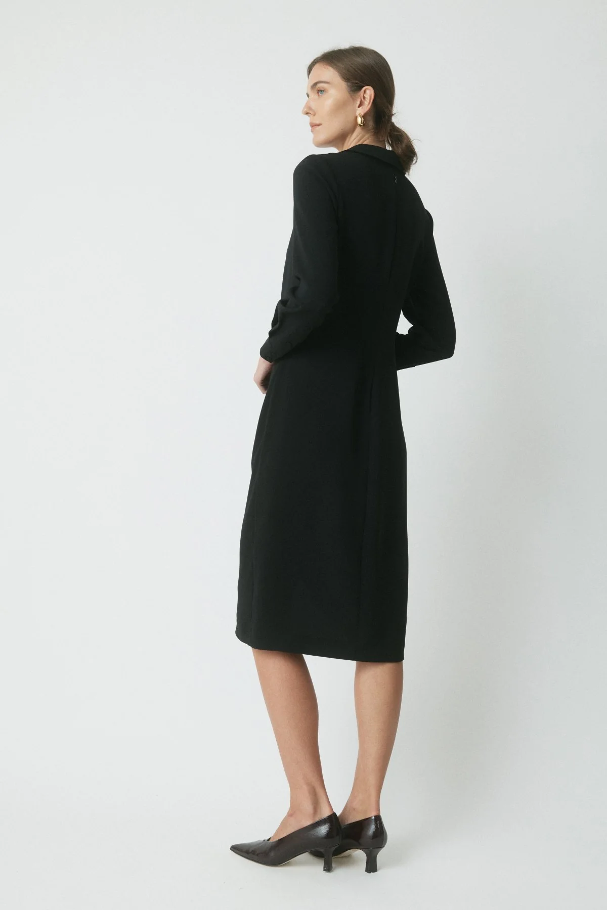 Gaia Wrap Dress - Black - Image 4