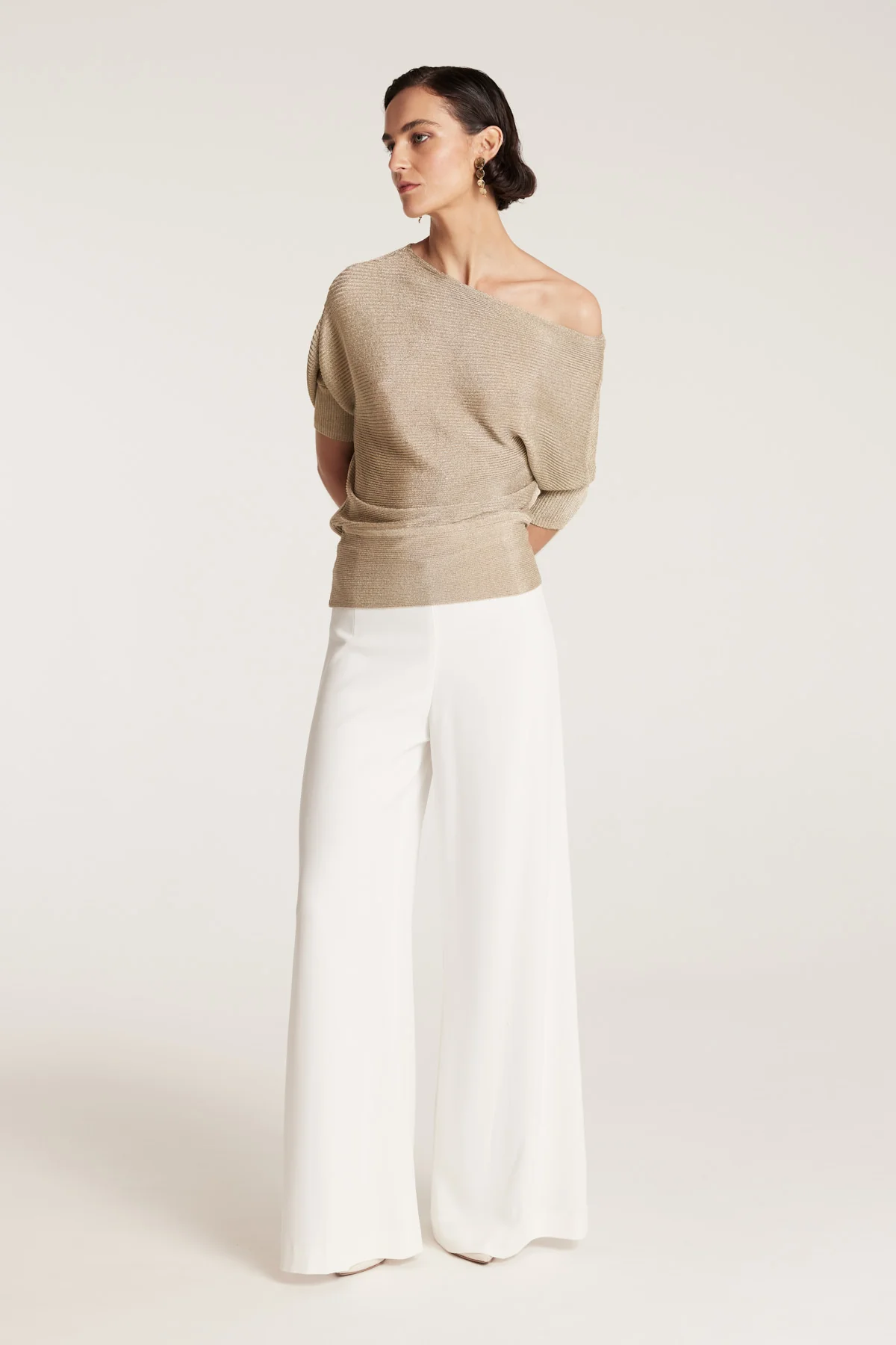 Metallic Knit Top - Gold - Image 9