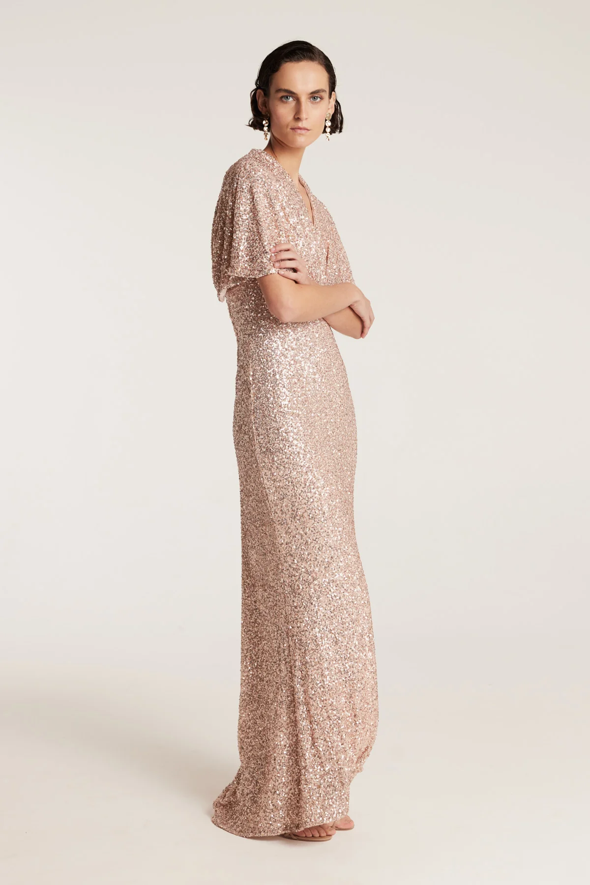 Sequin Gown - Gold - Image 3