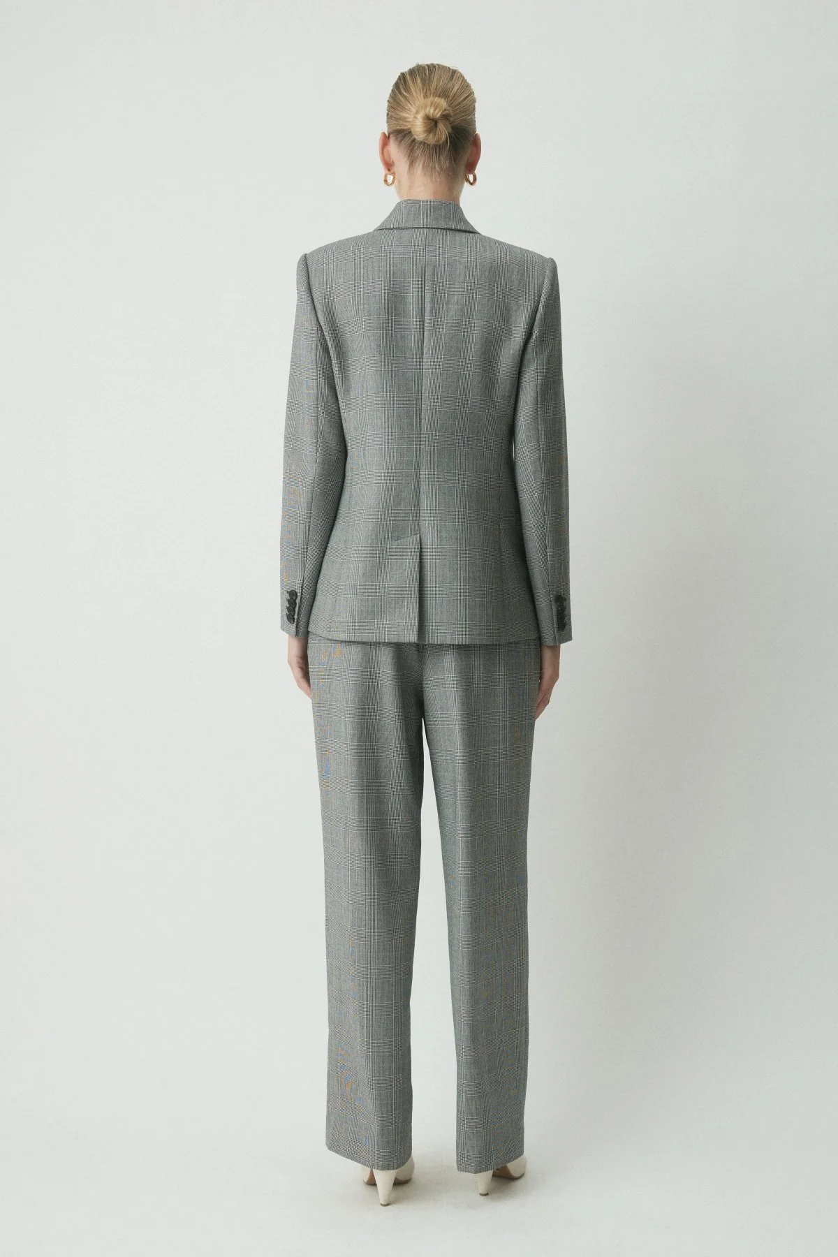Grace Wool Suit Jacket - Charcoal Check - Image 4