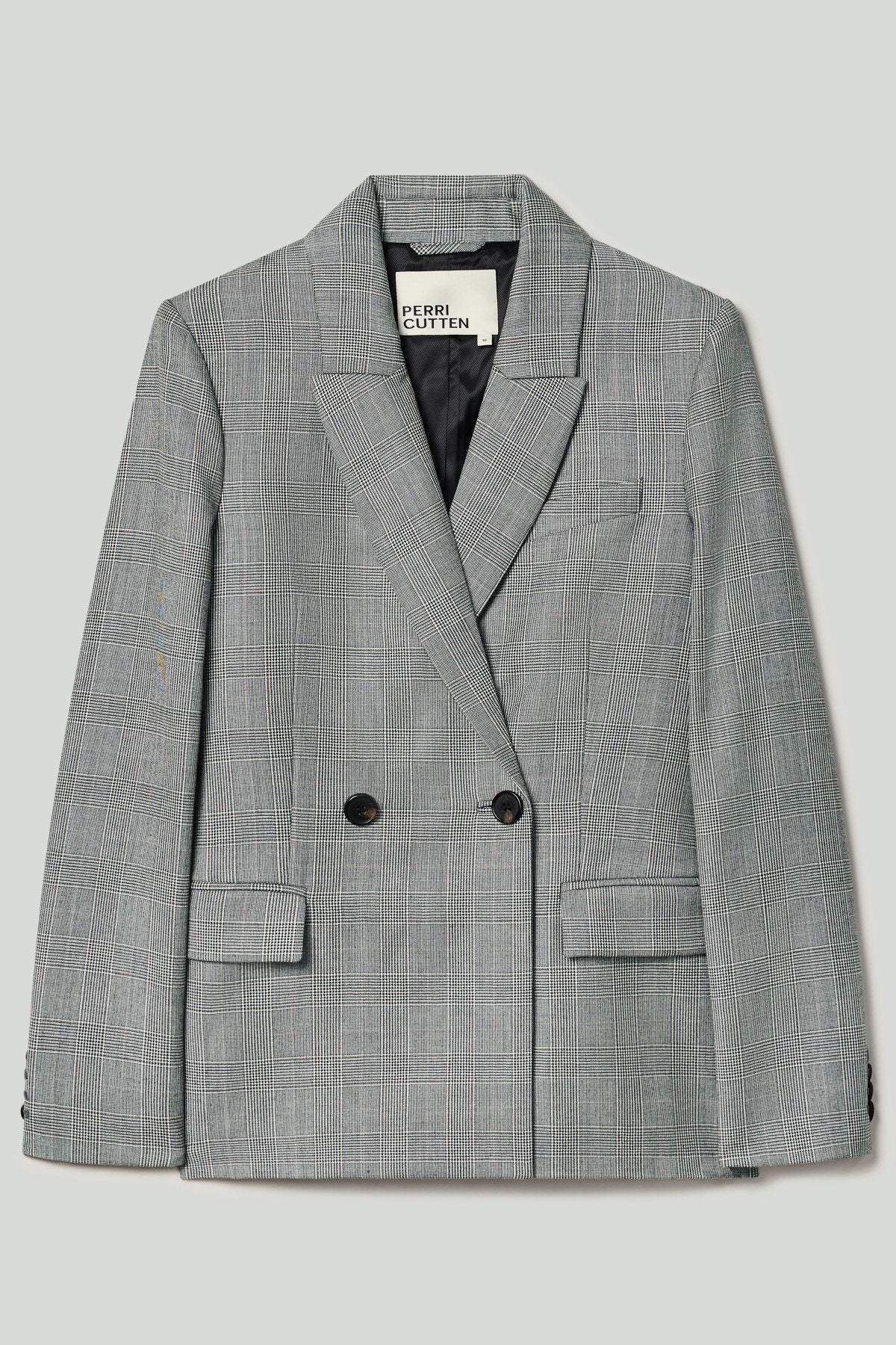 Grace Wool Suit Jacket - Charcoal Check - Image 6
