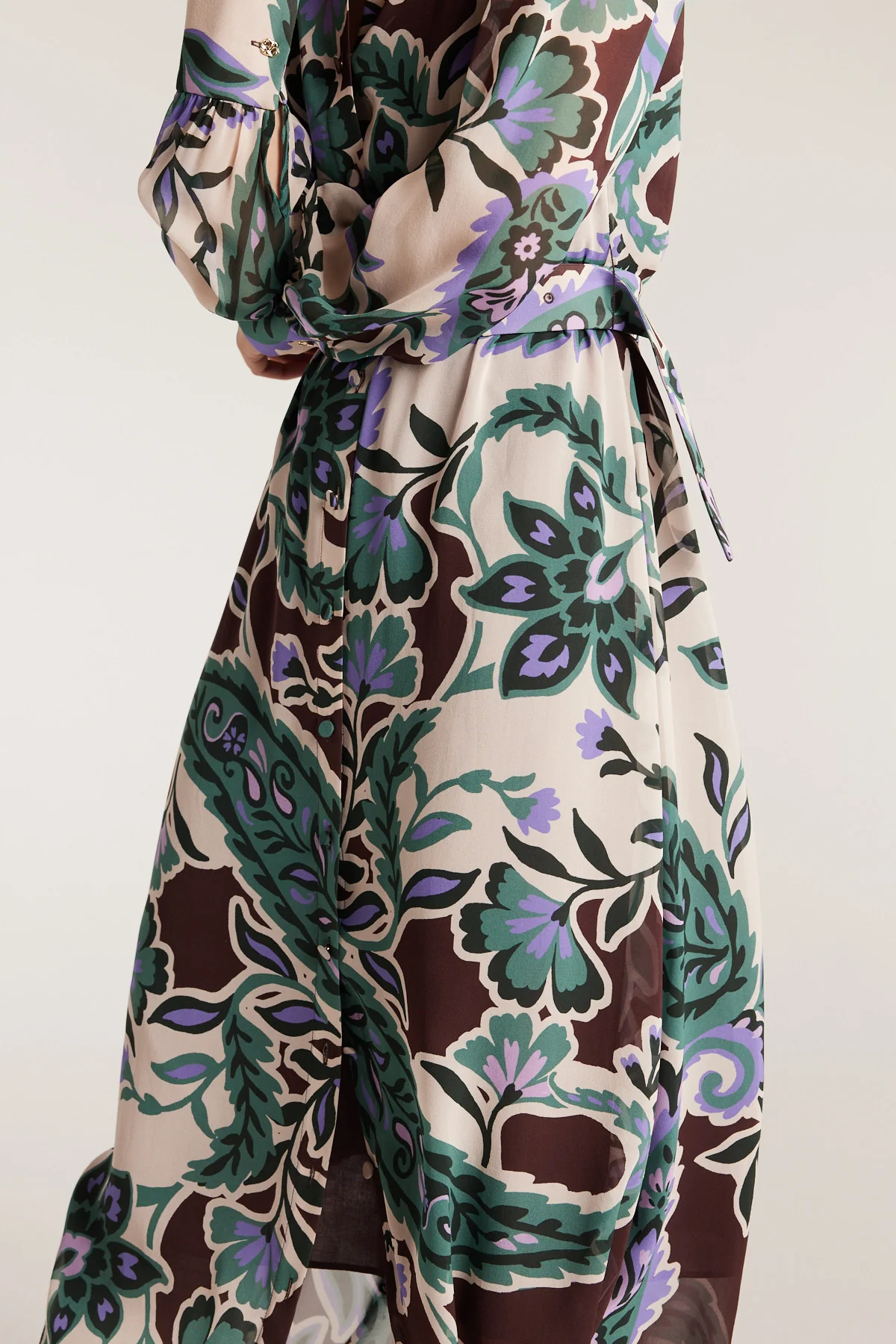 Ines Silk Shirtmaker Dress - Paisley - Image 6