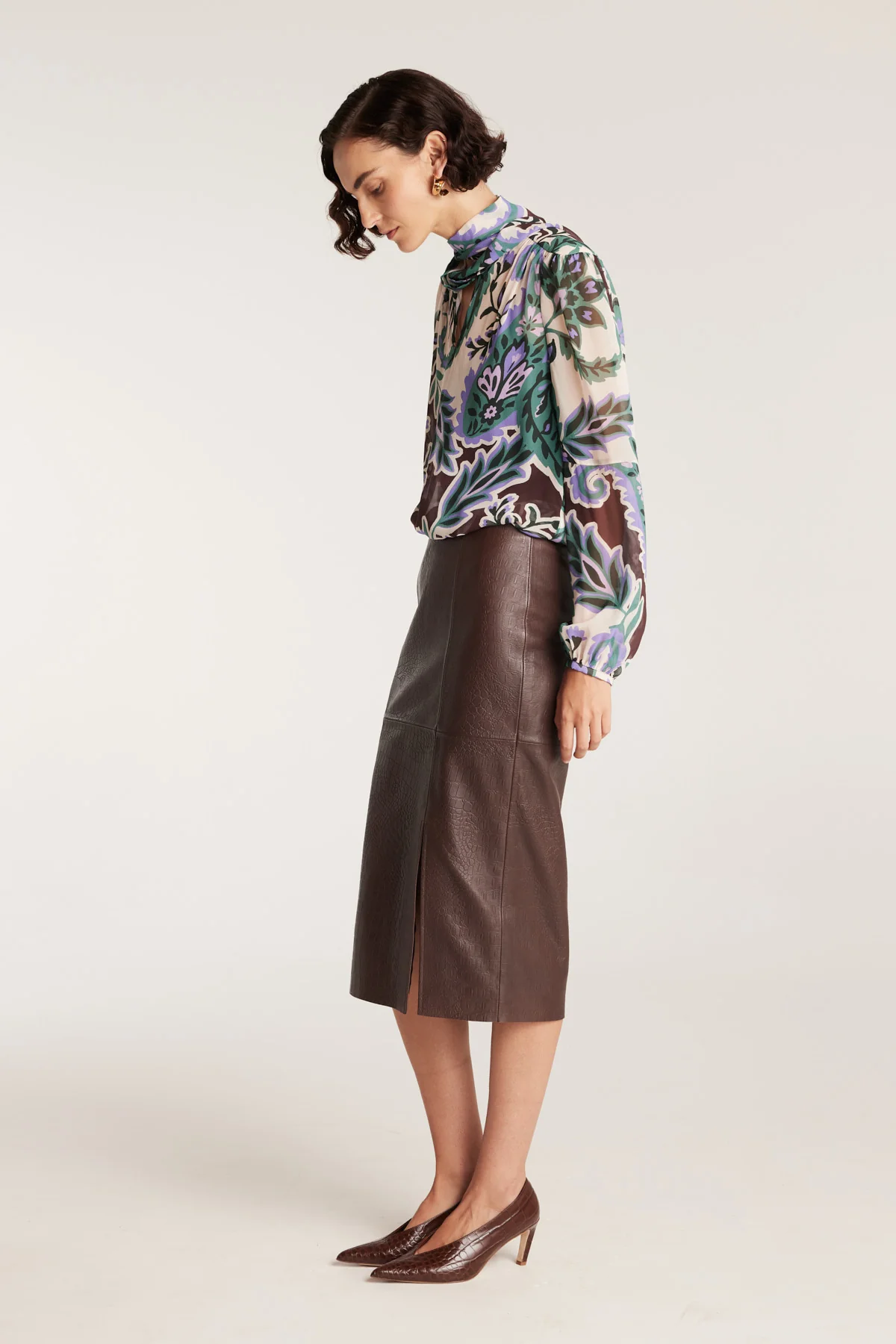 Ines Silk Top - Paisley - Image 4