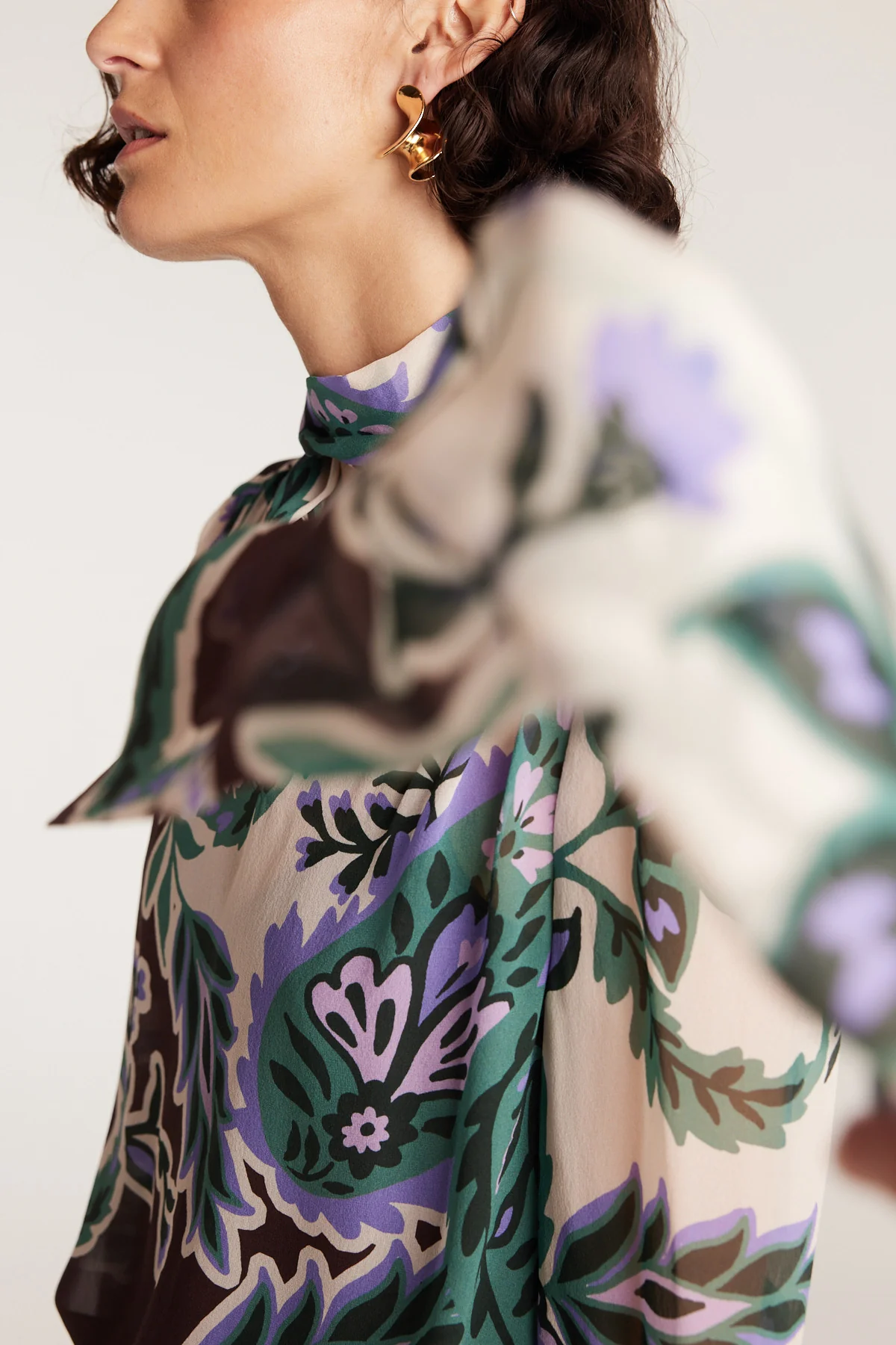 Ines Silk Top - Paisley - Image 6